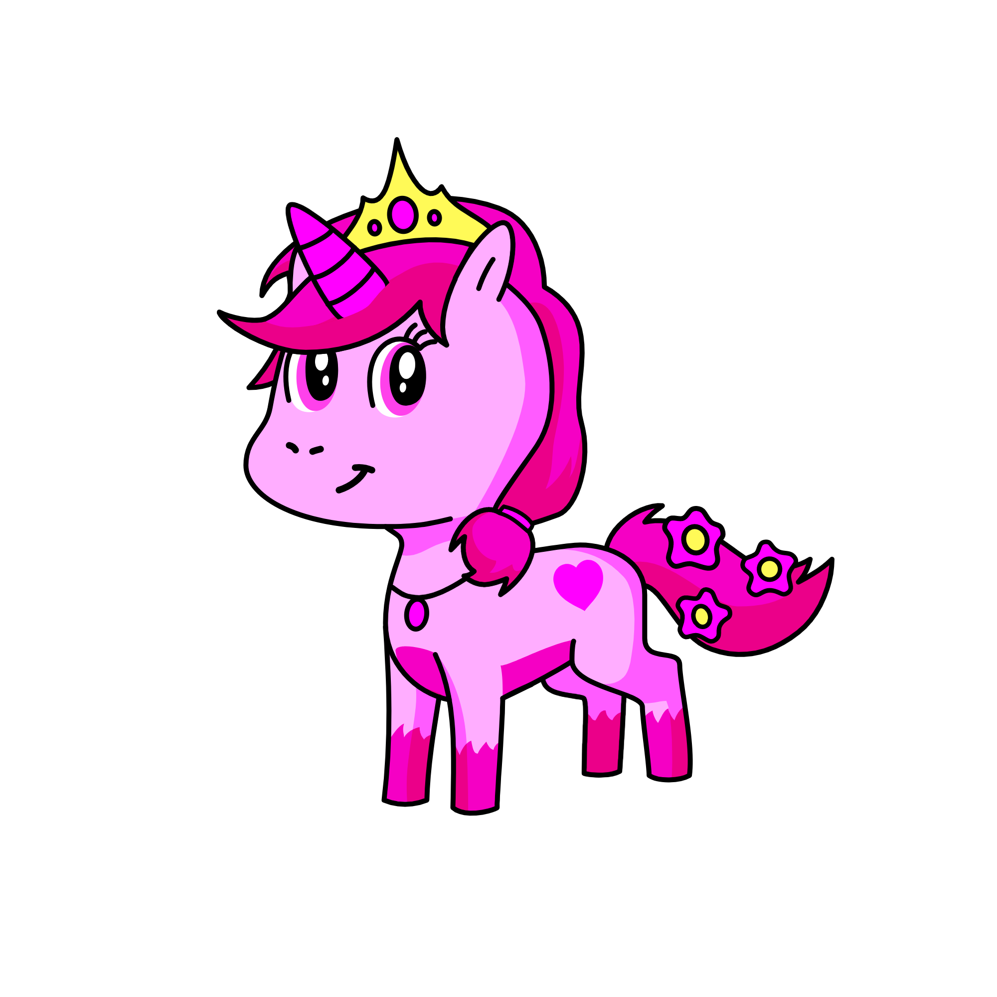 Dark Pink Unicorn, the unicorn