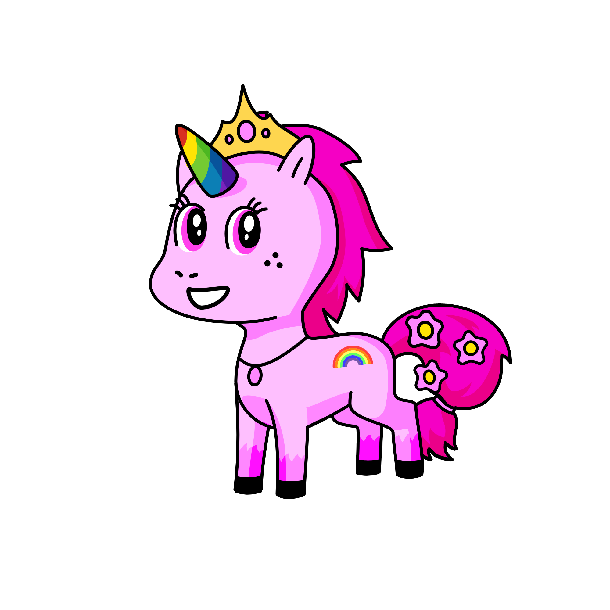 Rainbow, the unicorn