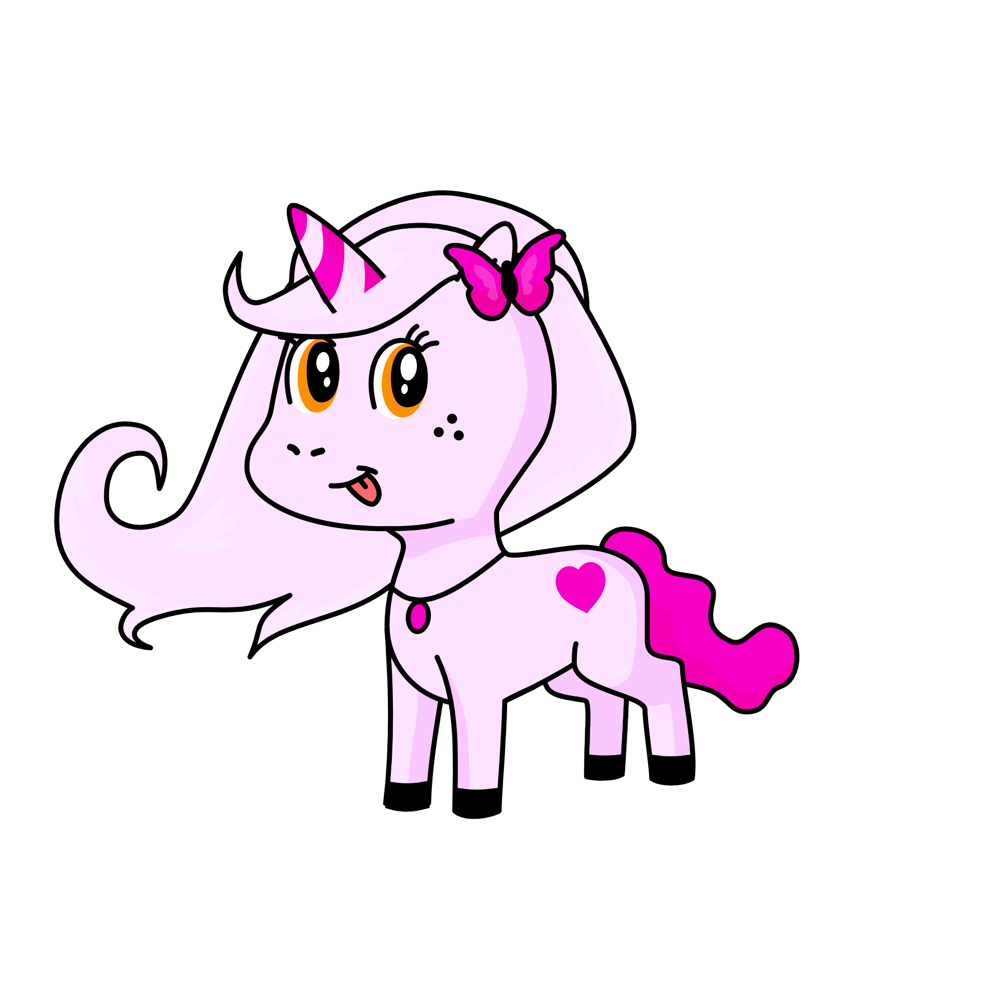 Pinky, the unicorn