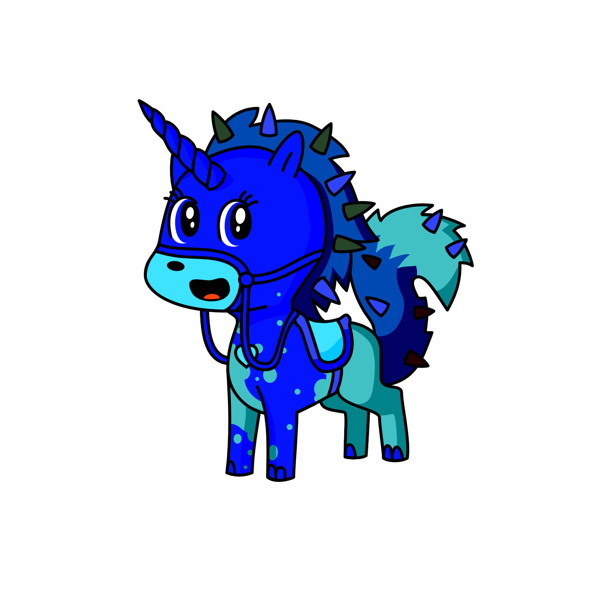 «Blue Beauty», the unicorn