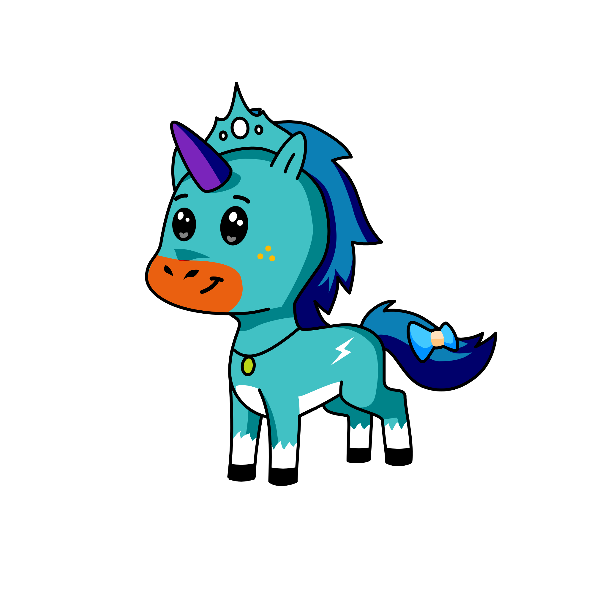 Rainbow dash, the unicorn