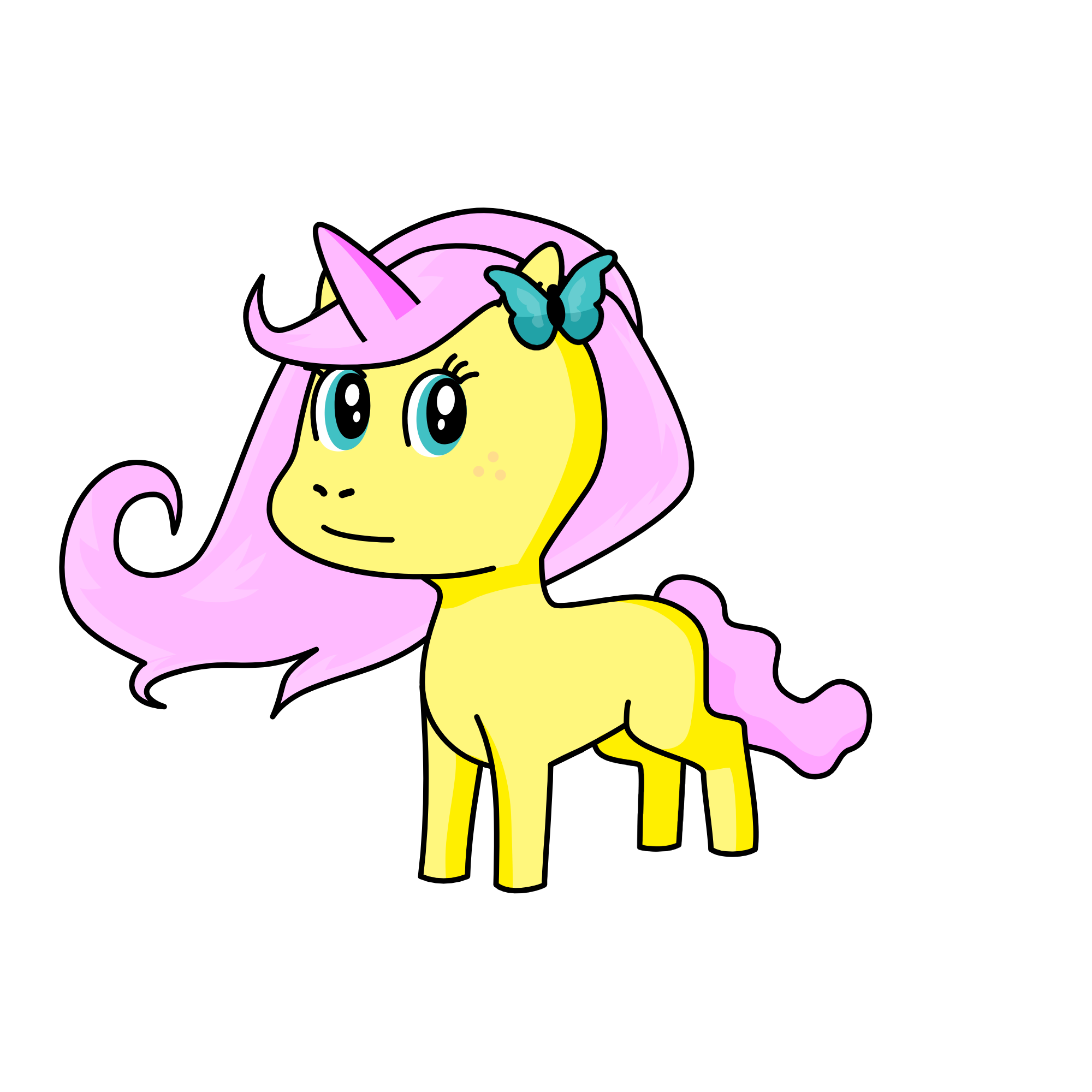 fluttershy, the unicorn