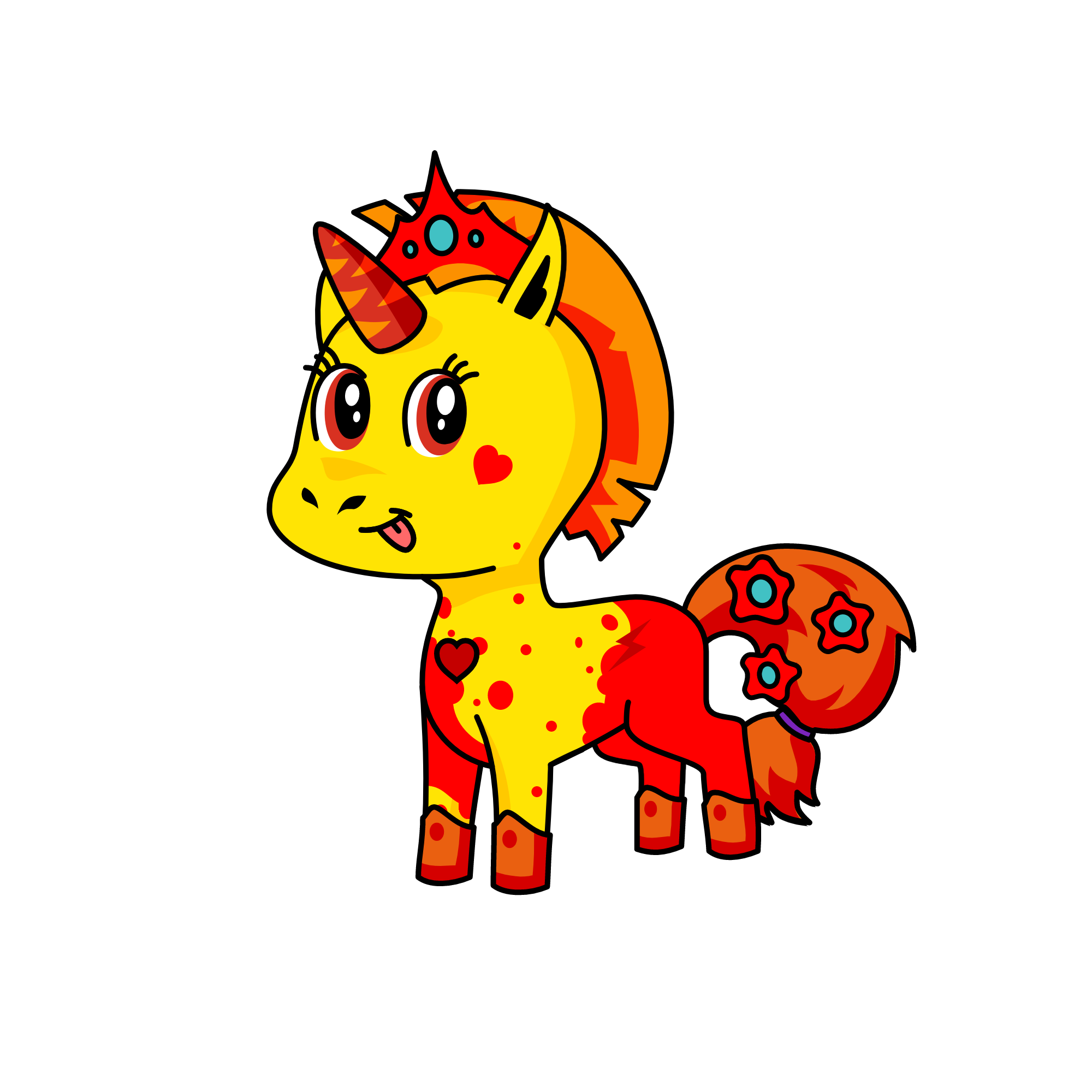 laila o unicornio de fogo., the unicorn