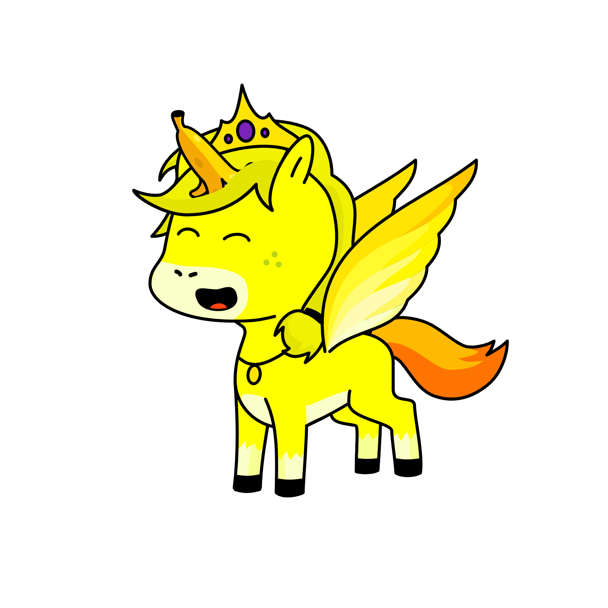 Queen Banana, the unicorn