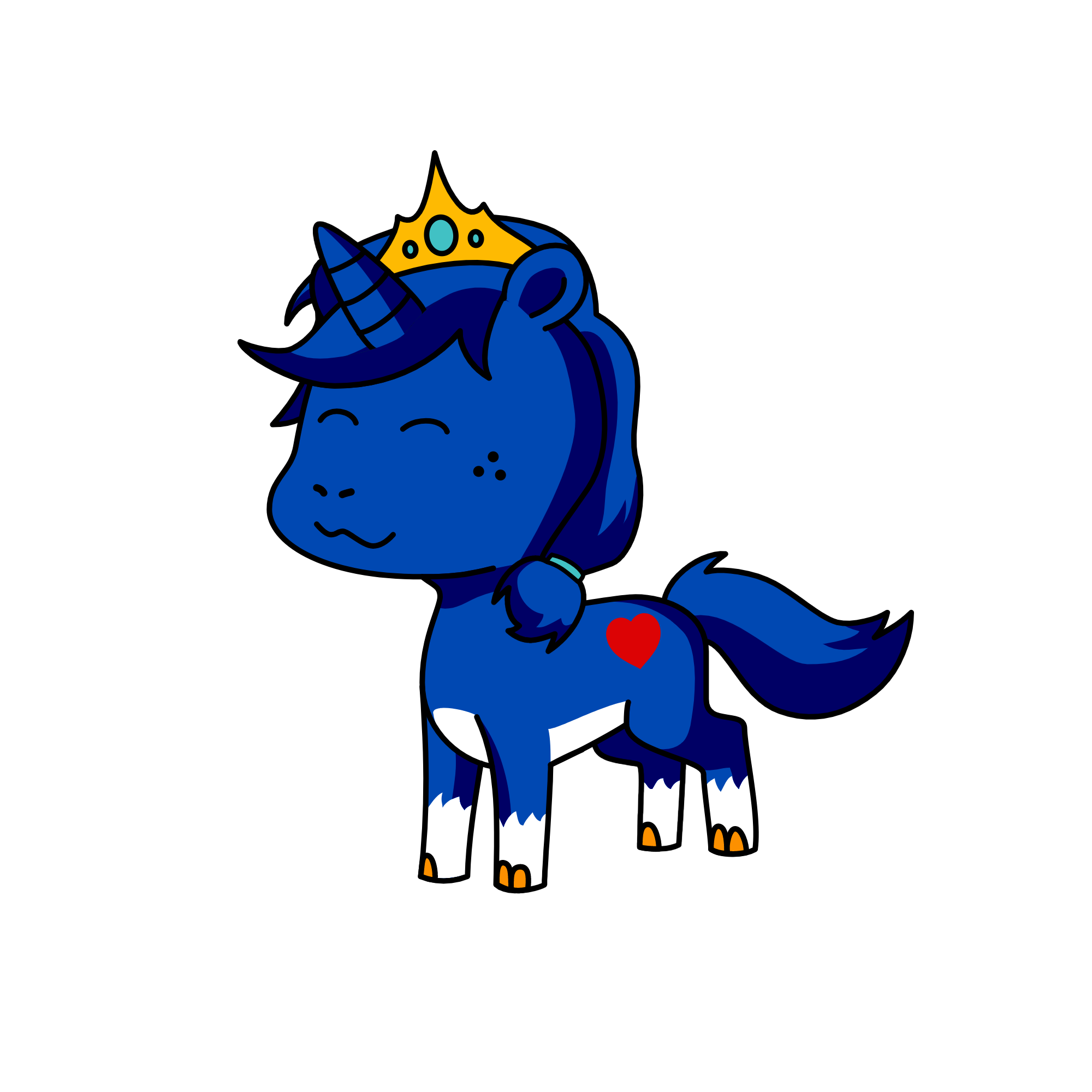 reina azul, the unicorn