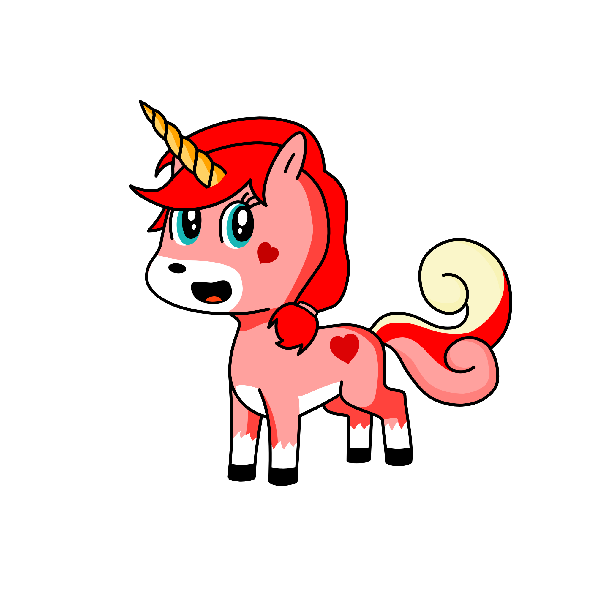 Hearts, the unicorn