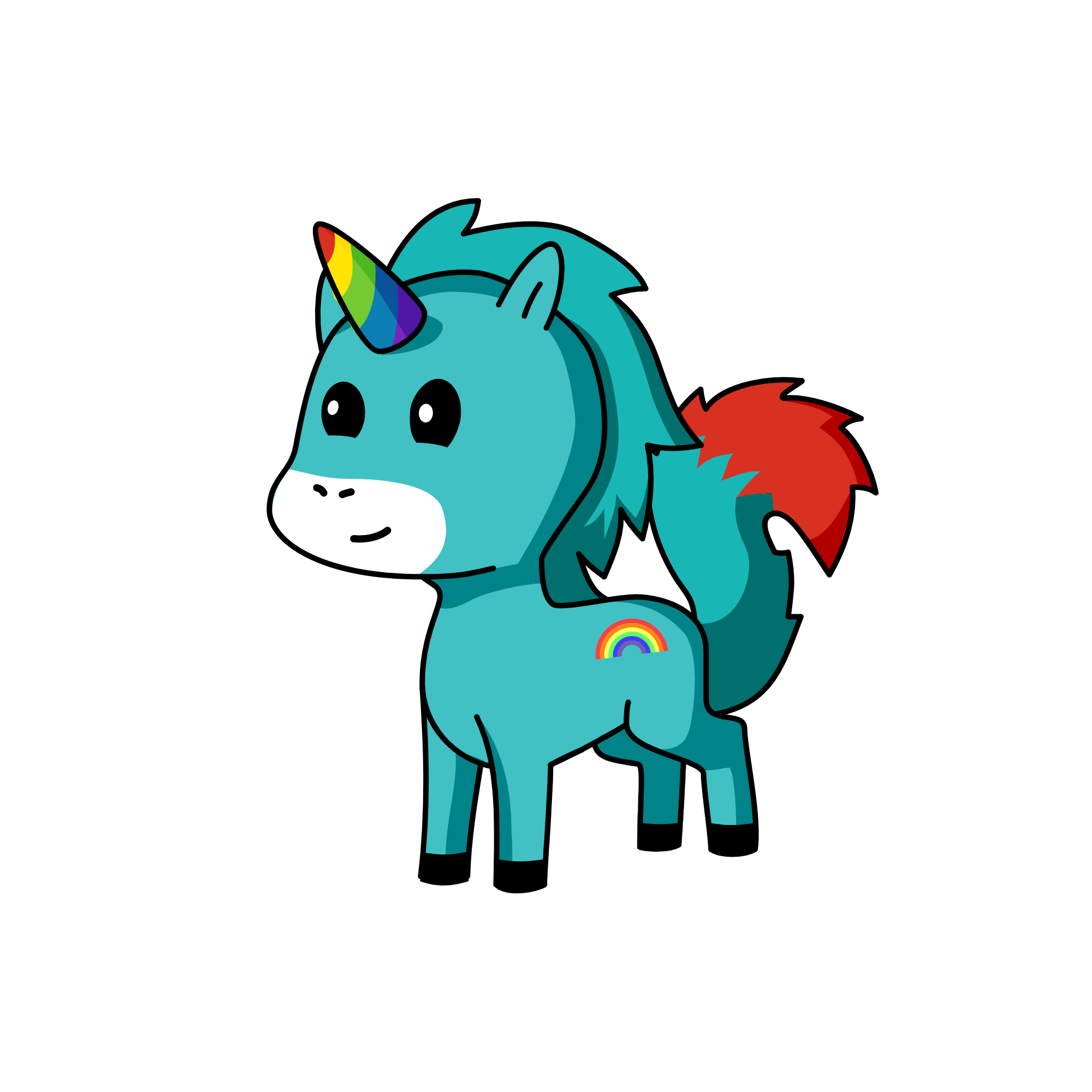 rainbow dash, the unicorn