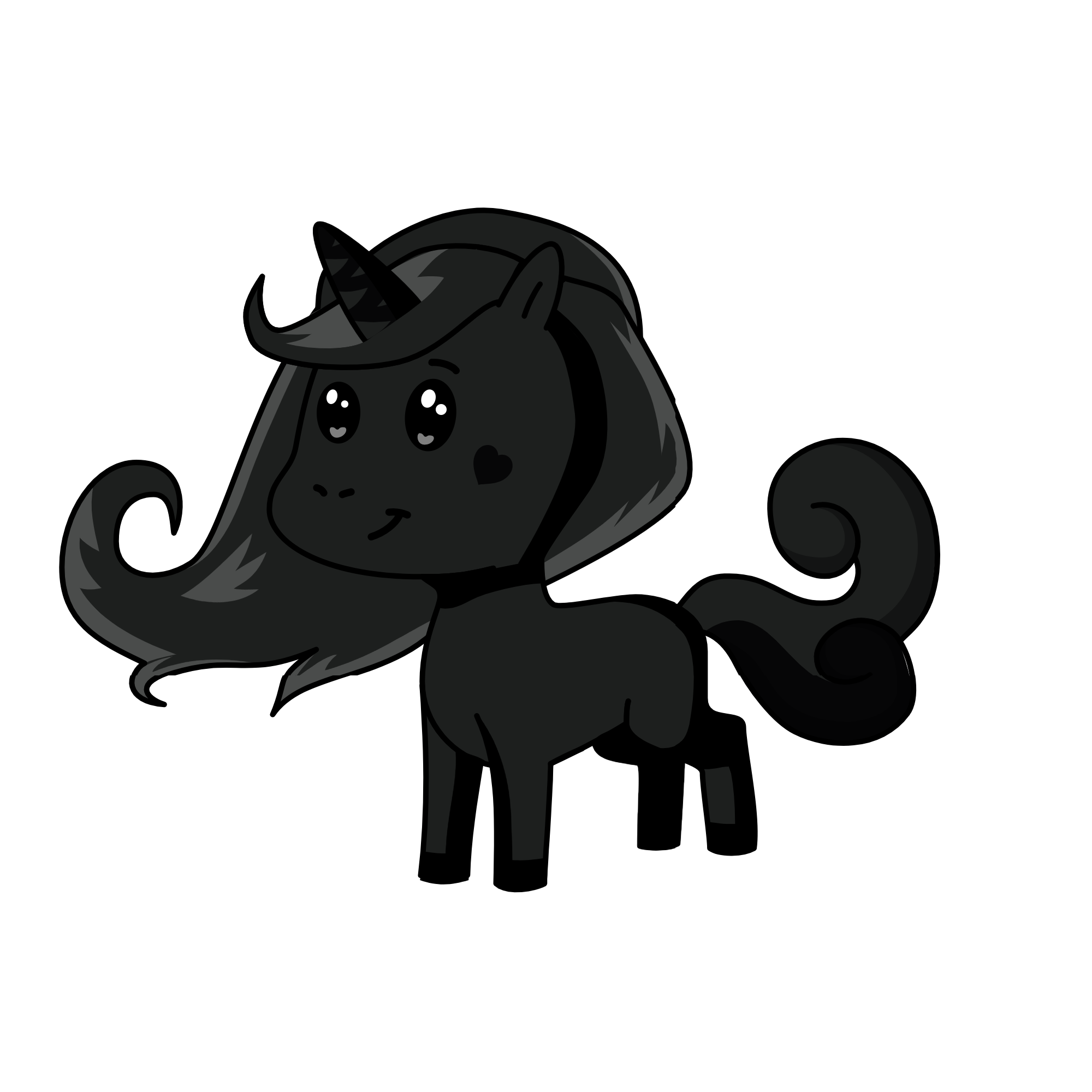 dark girl, the unicorn