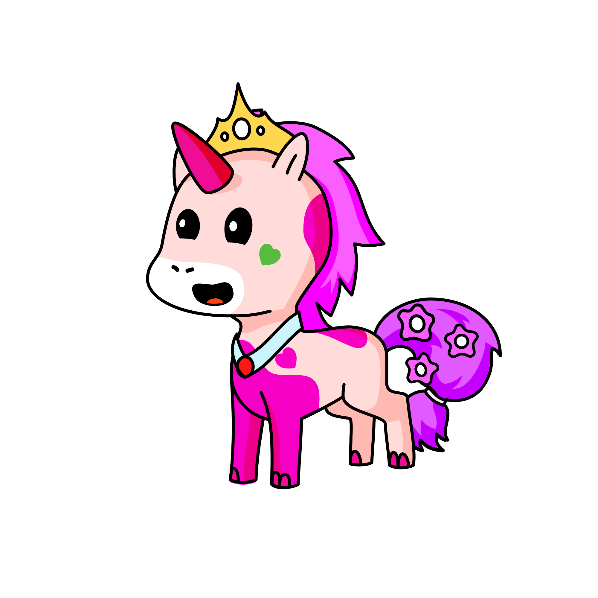 Princes pink land, the unicorn
