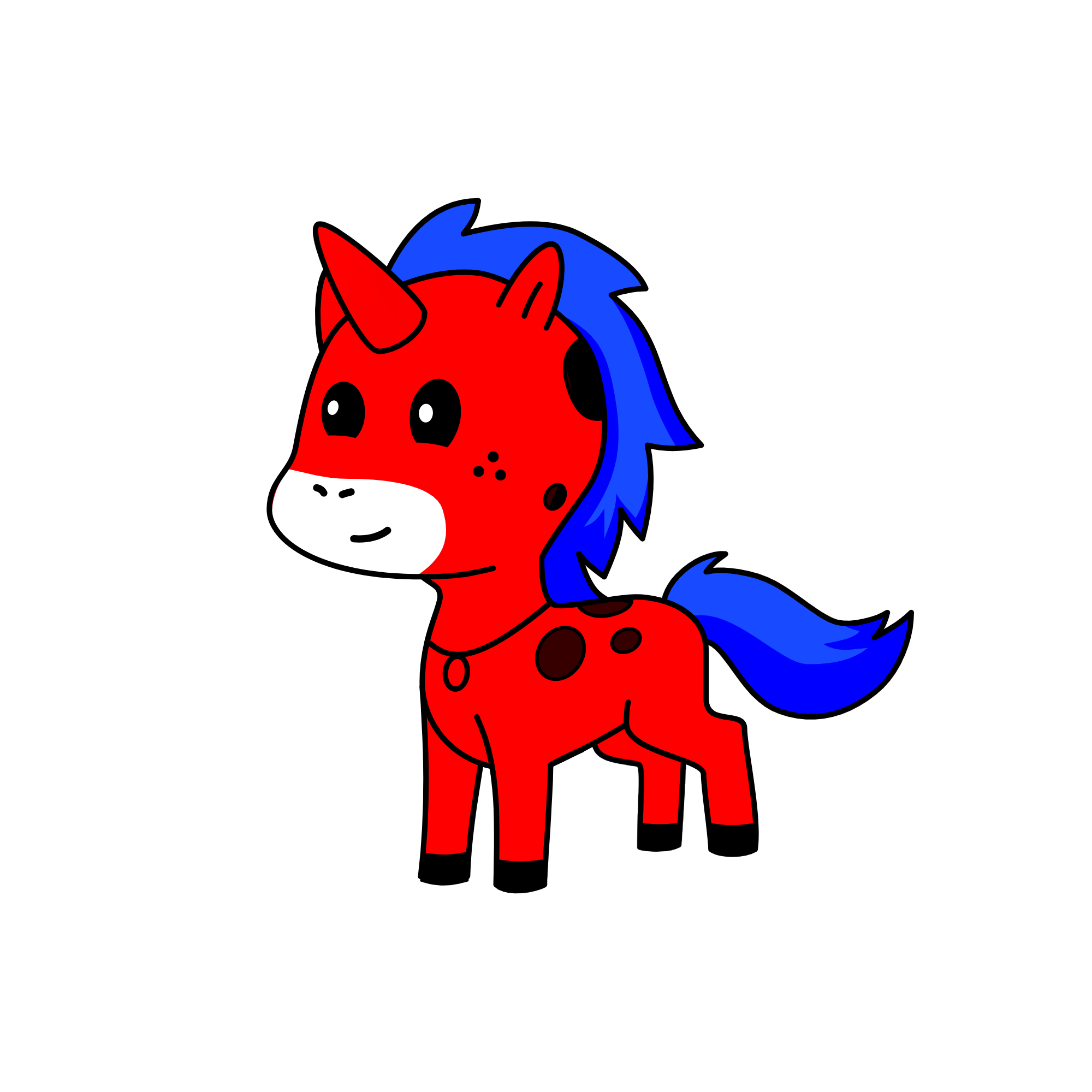 Ladybug as a unicorn, the unicorn