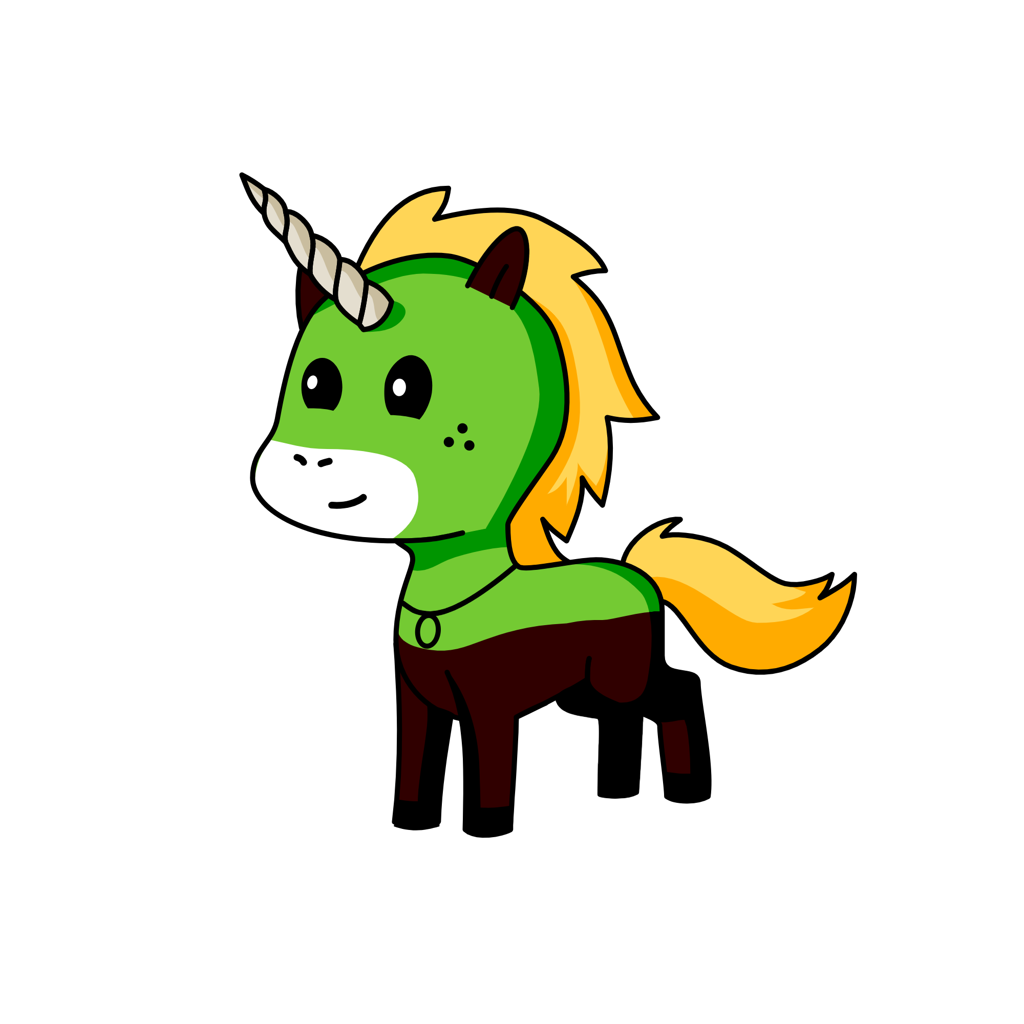 Catnoir as a unicorn, the unicorn