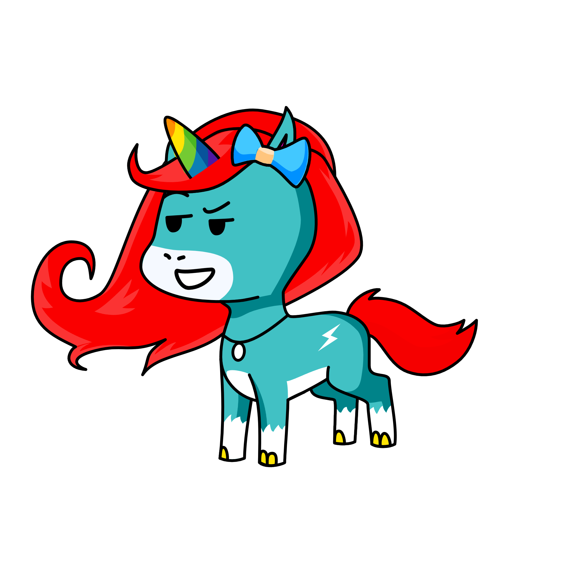 rainbowdash, the unicorn