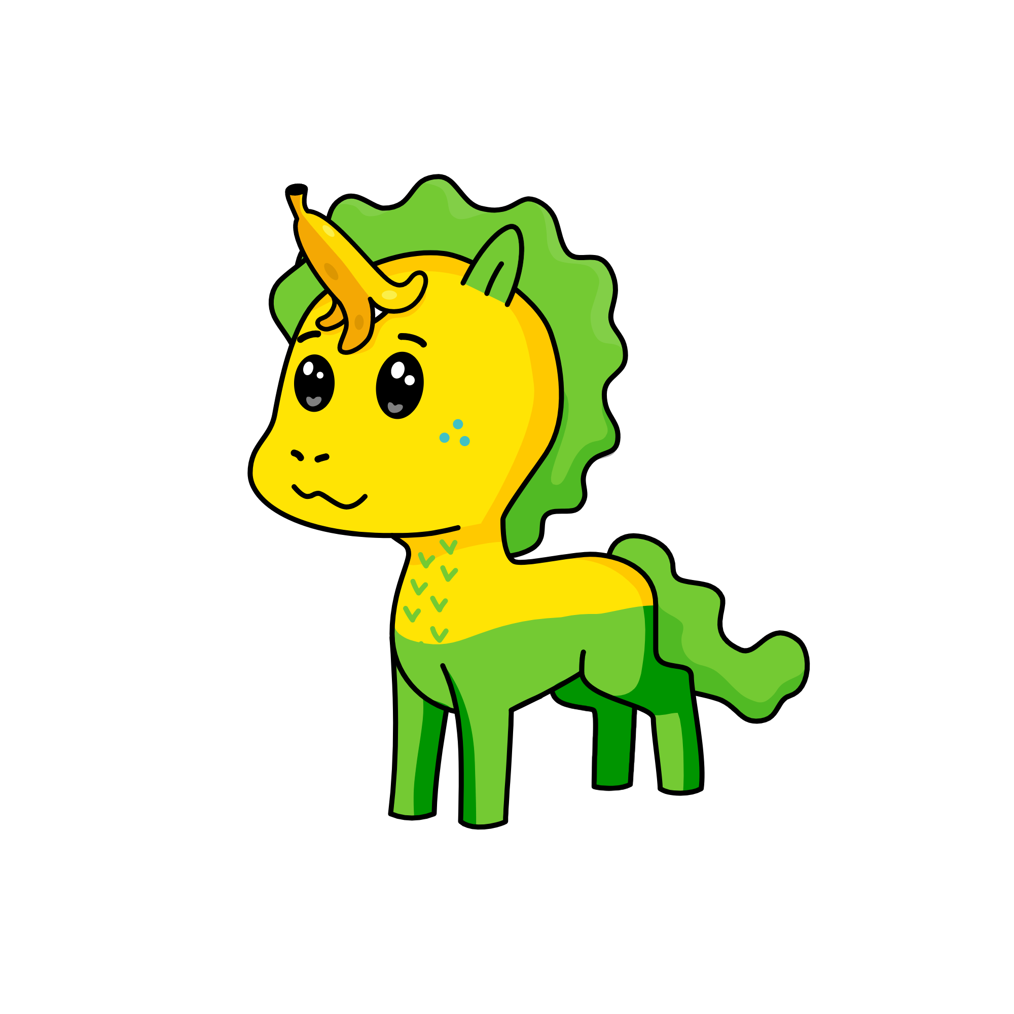 banana y lechuga, the unicorn