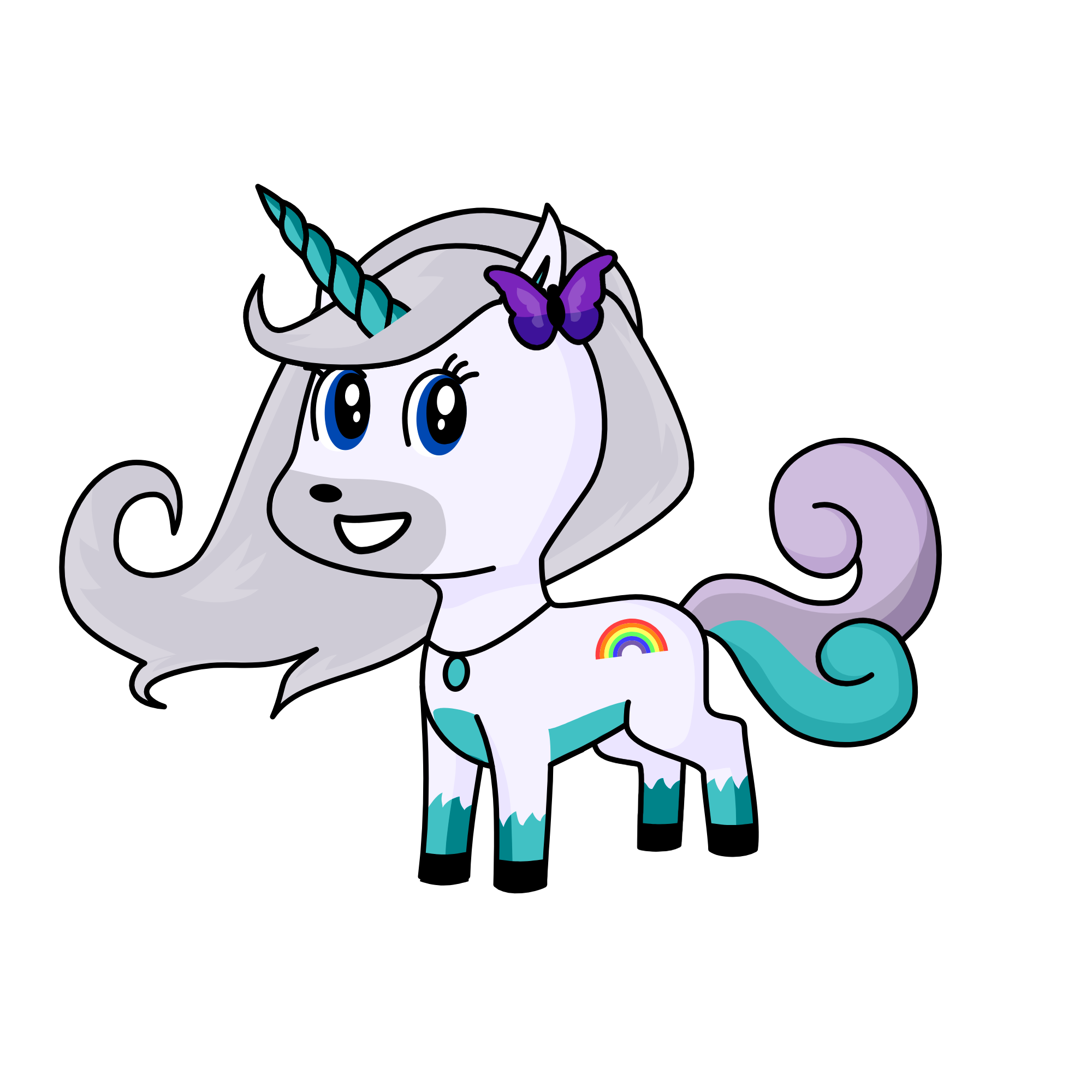 Cloudy, the unicorn