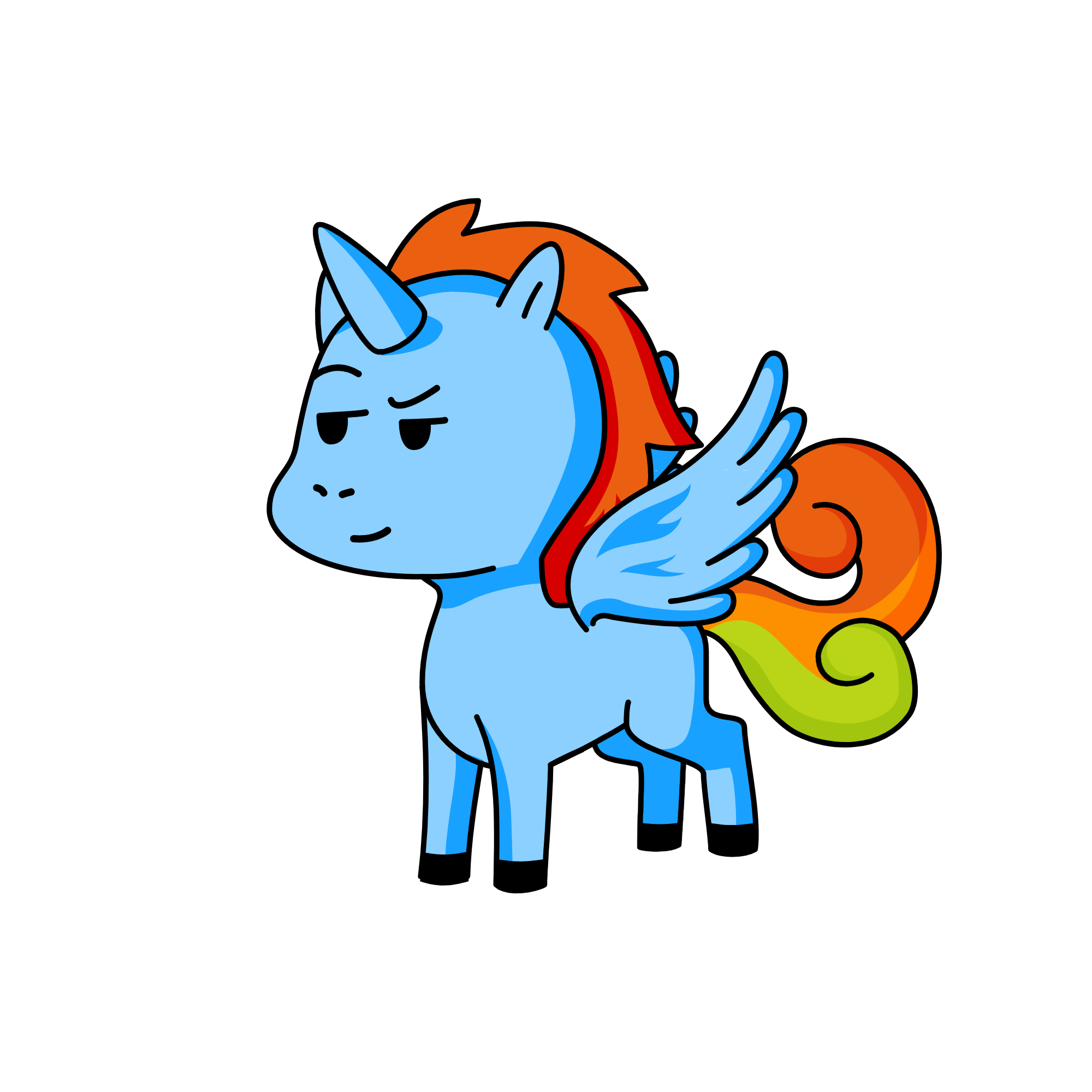rainbow dash, the unicorn