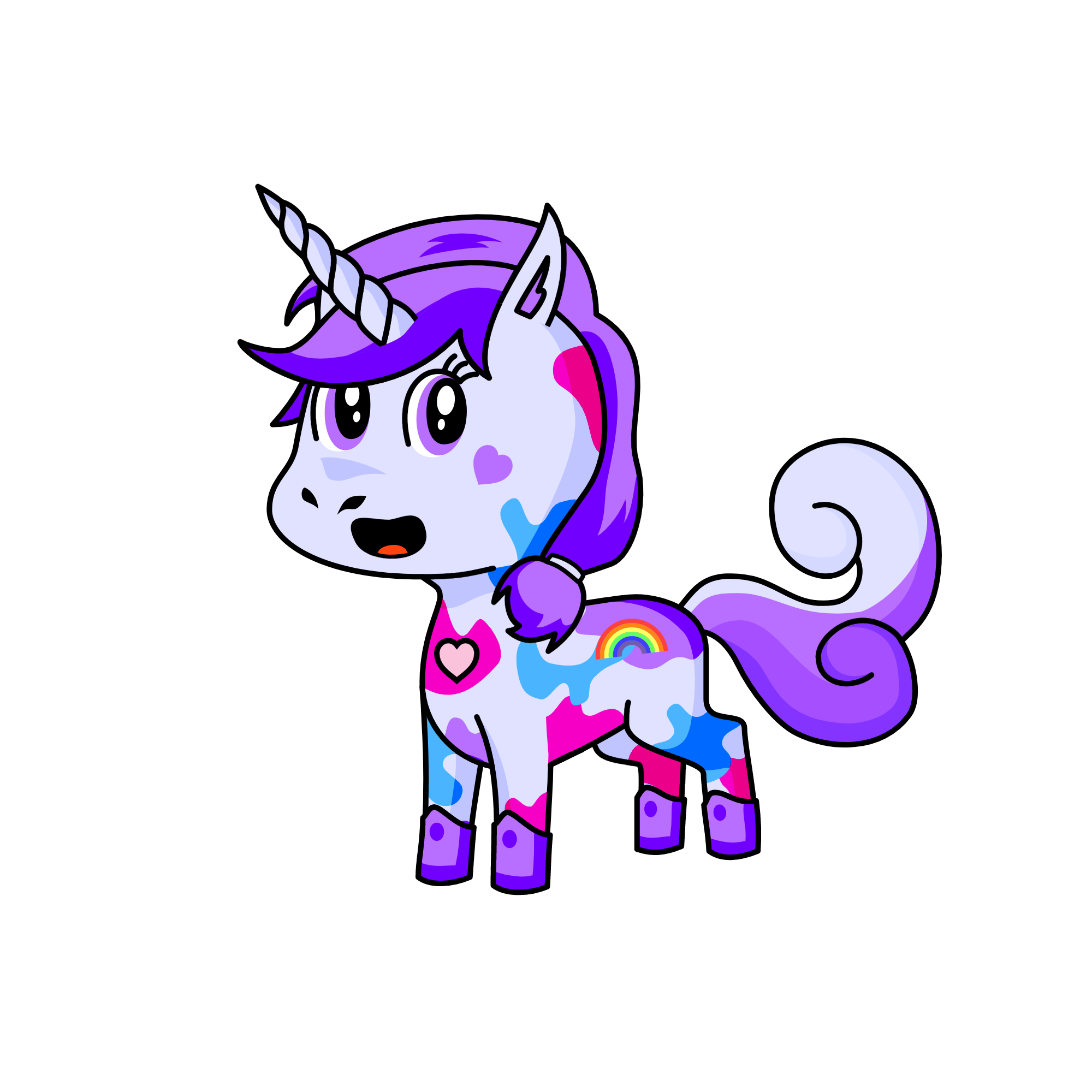 Purple pop, the unicorn