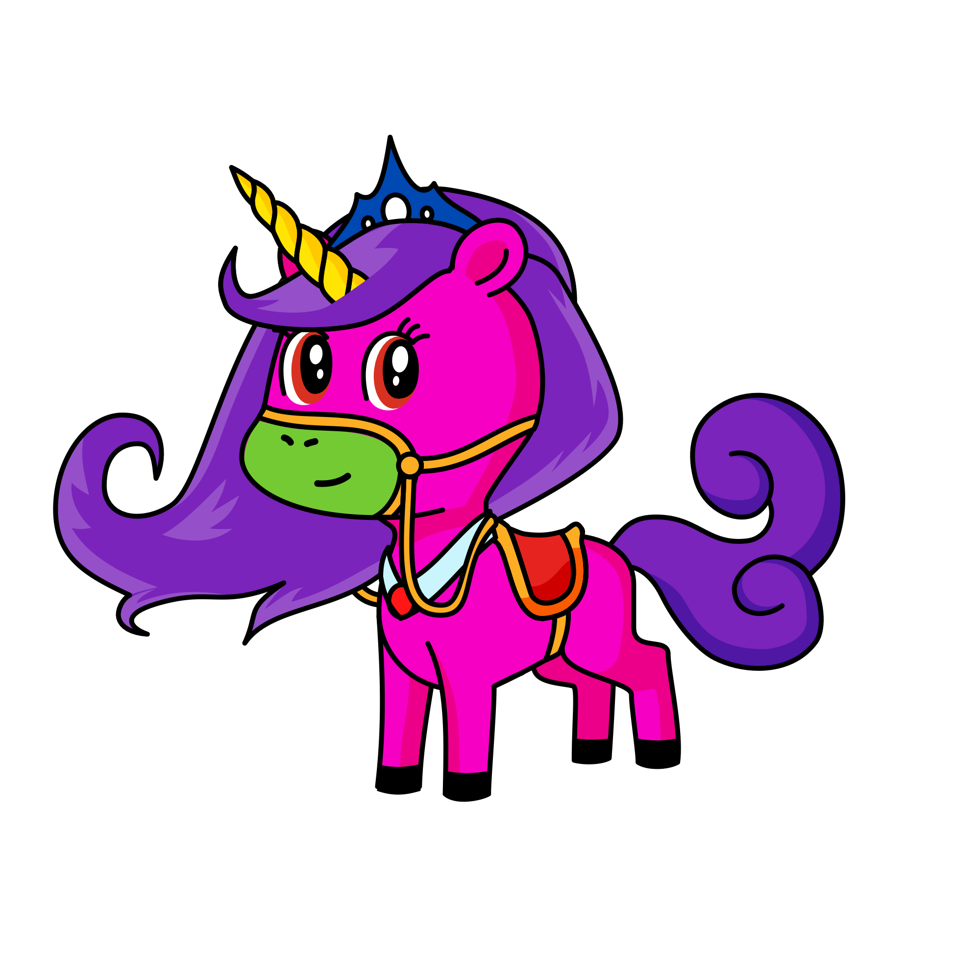 Rainbow Queen, the unicorn