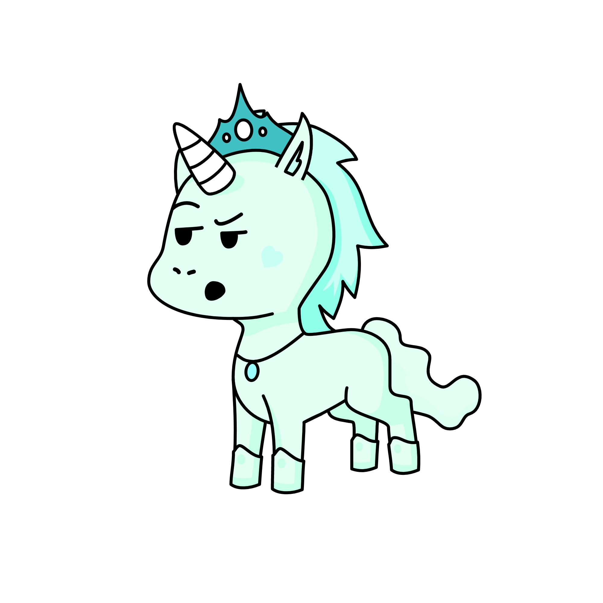 Queen Snowfall, the unicorn