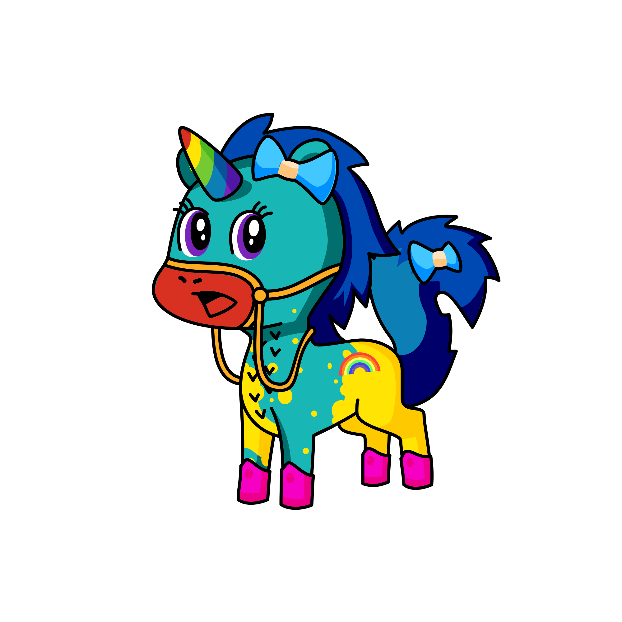 Blue unicorn, the unicorn