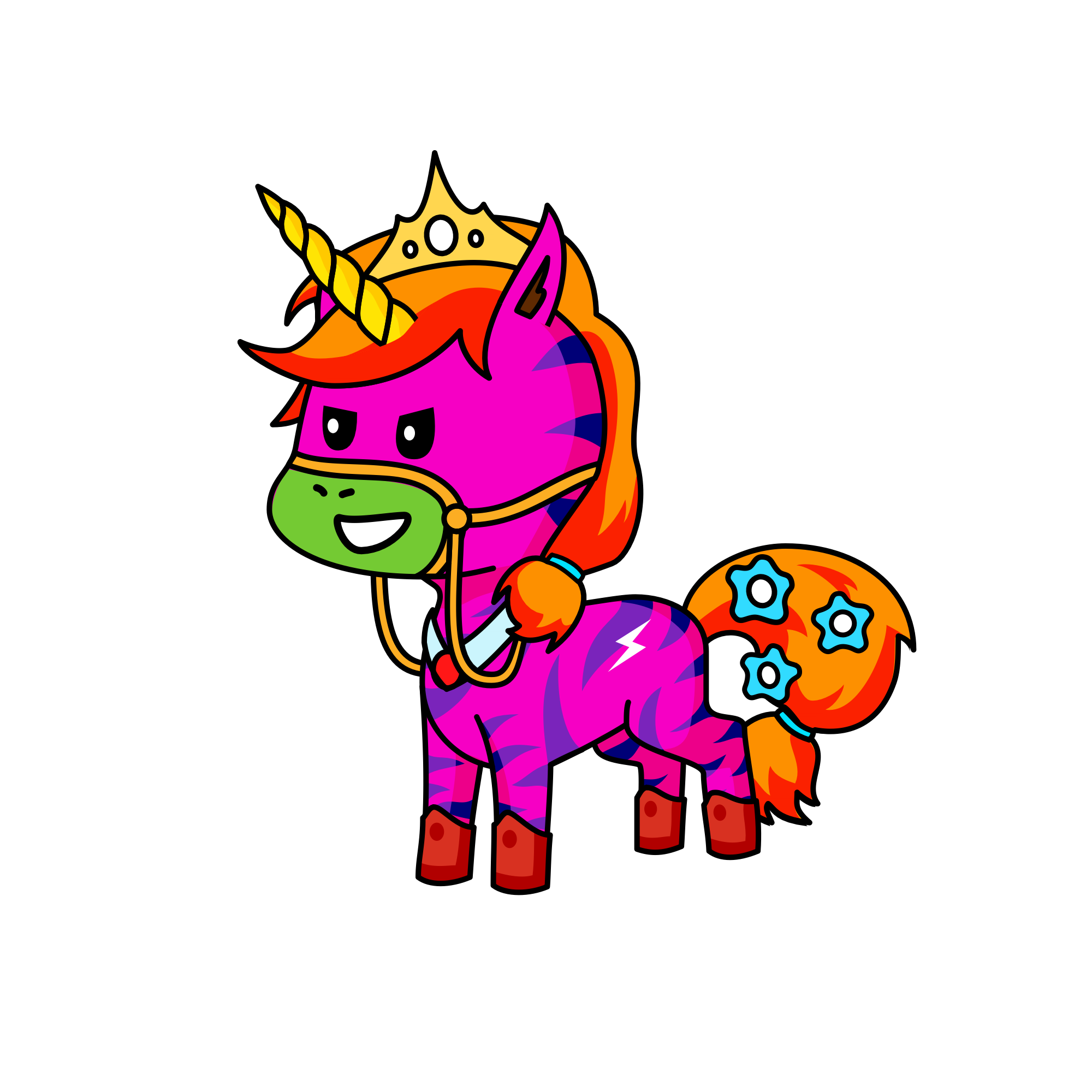 Rainbow, the unicorn