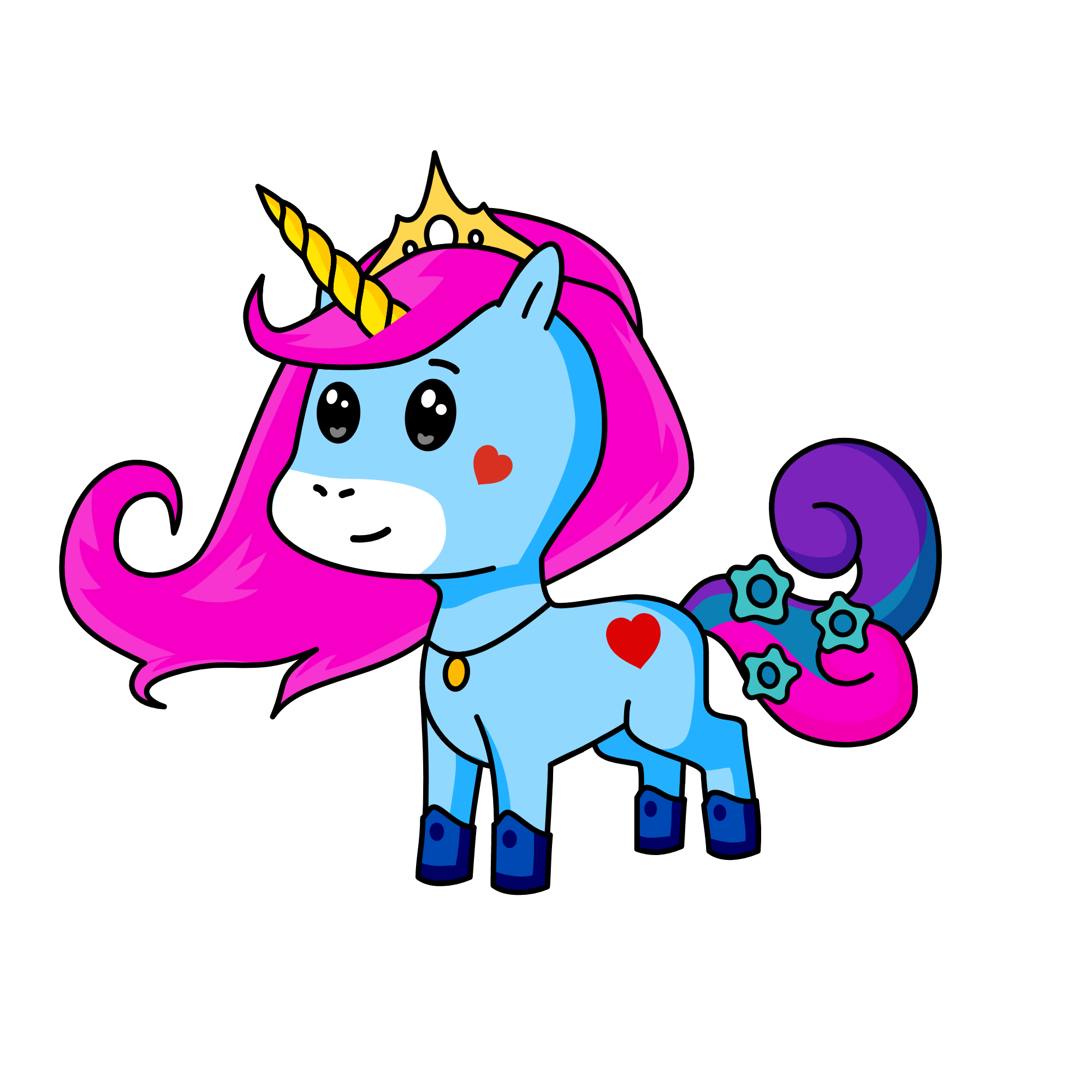 Rainbow, the unicorn
