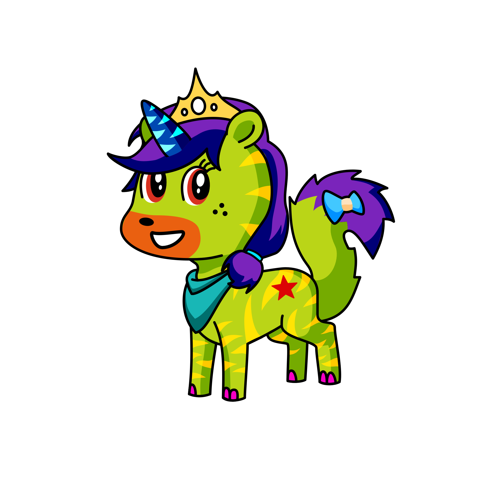 Pet, the unicorn
