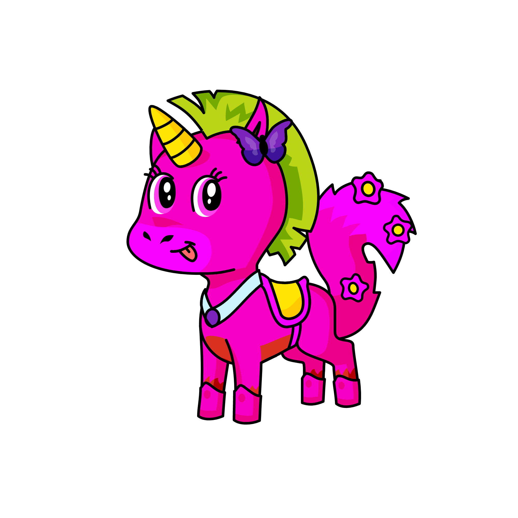 Candy Cotton Butterfly (RainbowYT), the unicorn