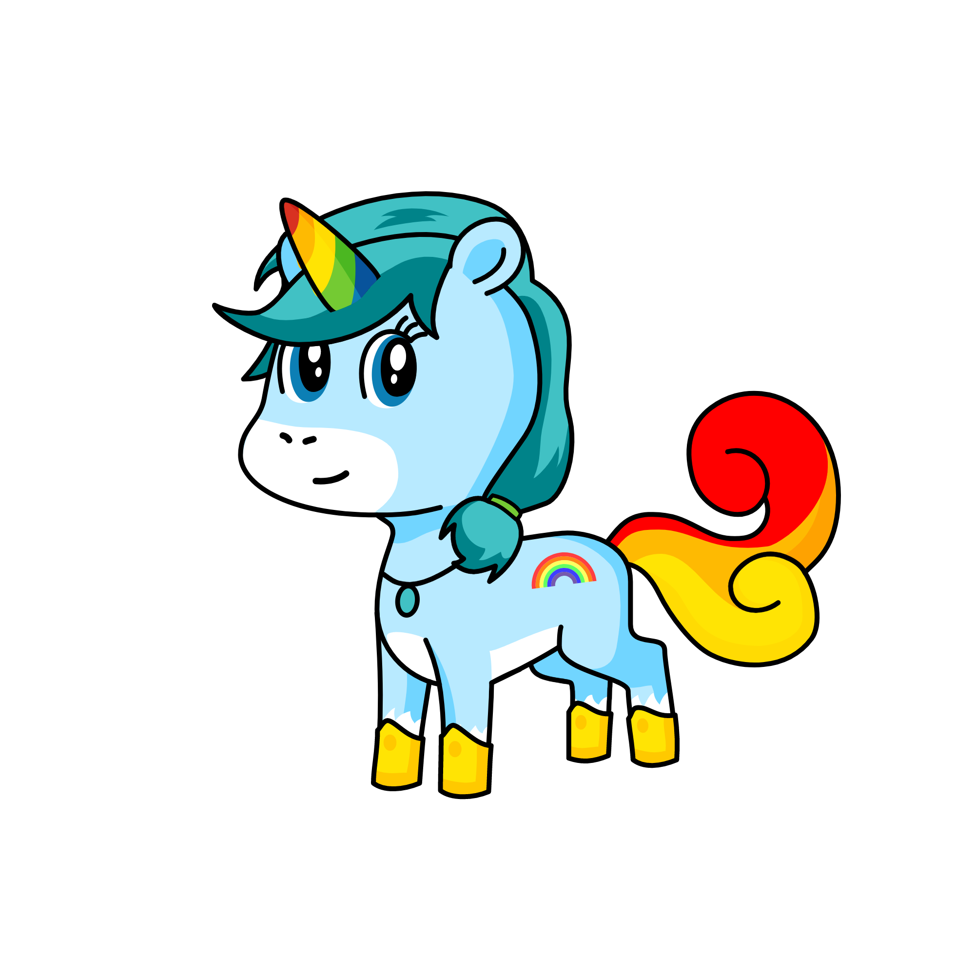 Rainbow Dash, the unicorn