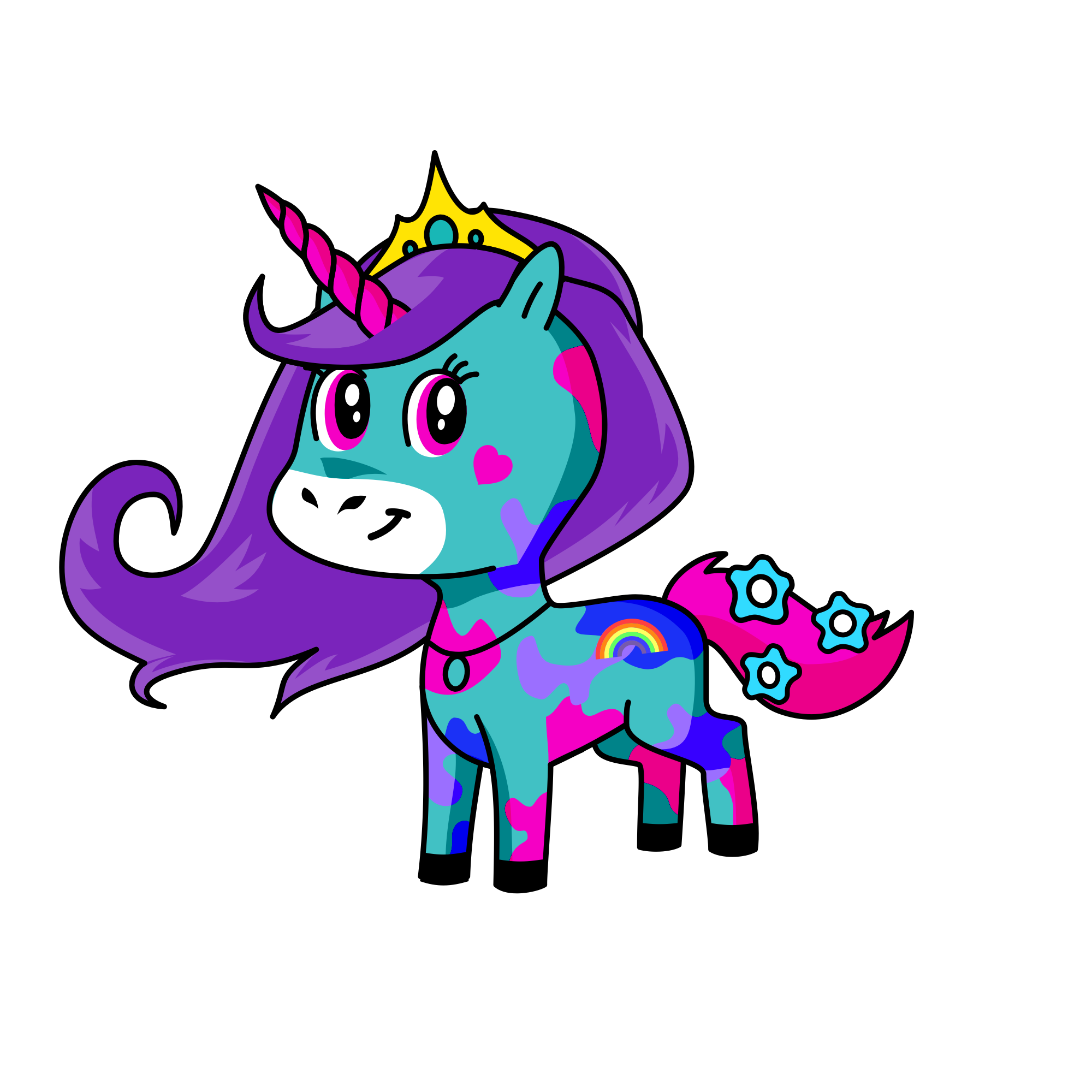*Rainbow Sparkle*, the unicorn