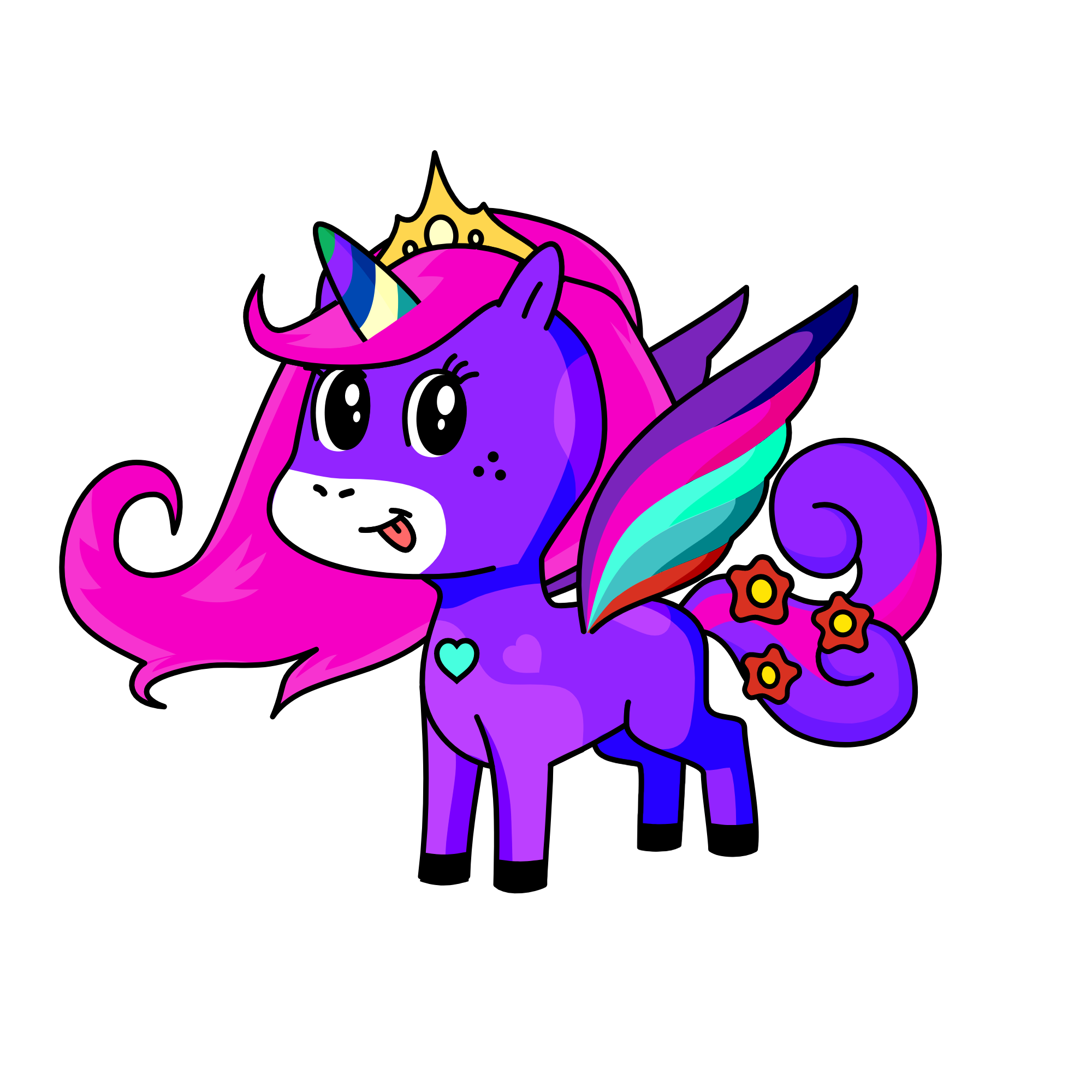 Rainbow, the unicorn