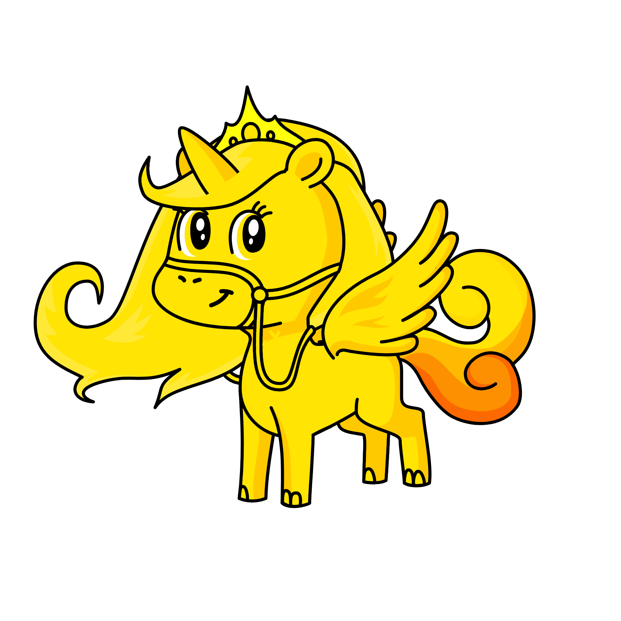 Queen Yellow, the unicorn