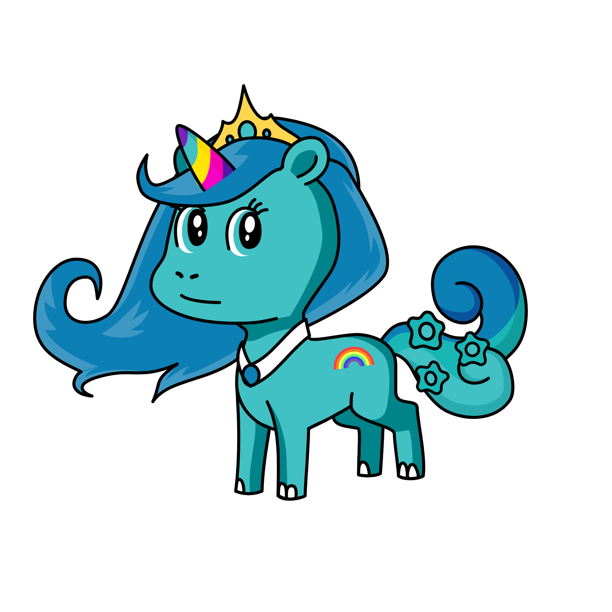 Blue, the unicorn