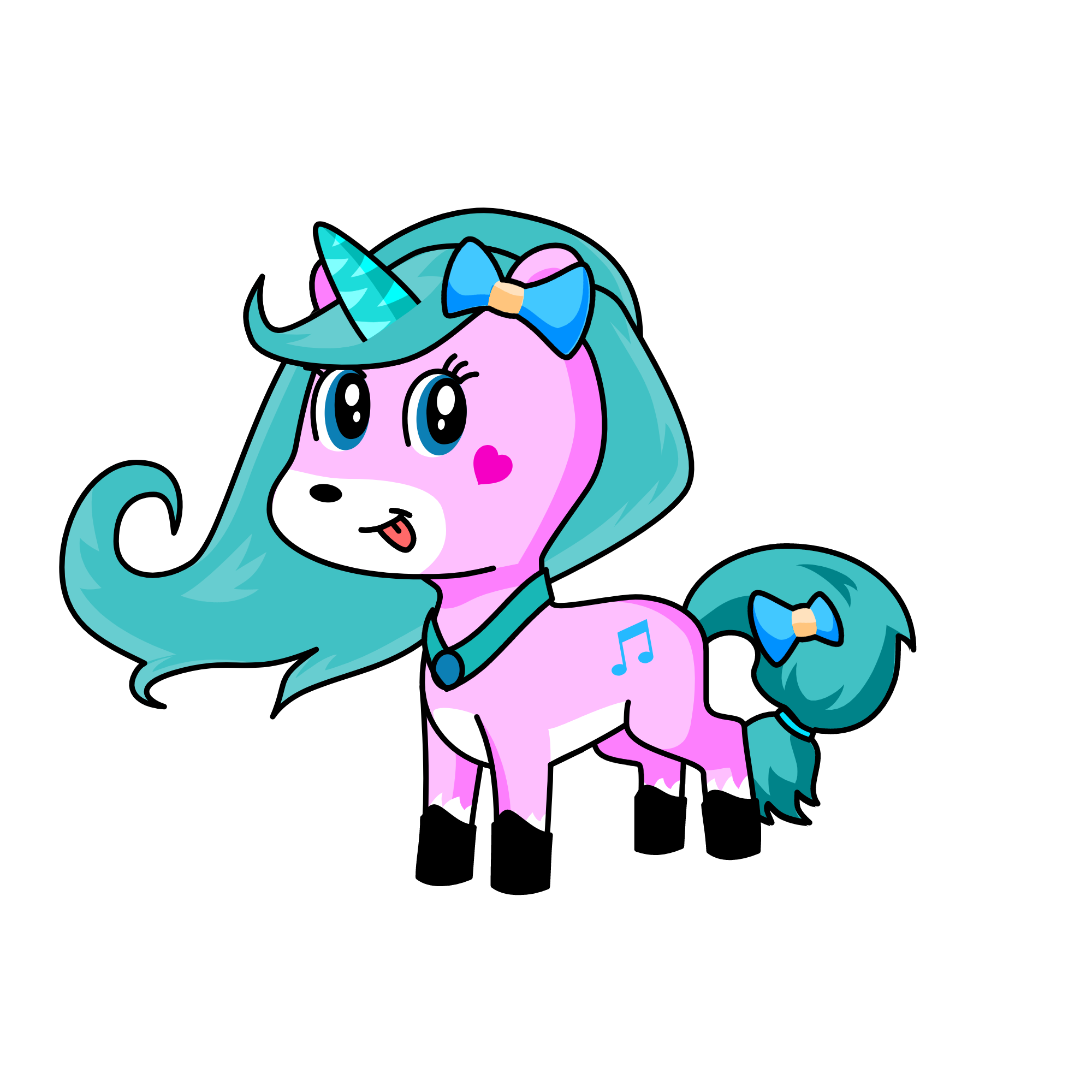 blue, the unicorn