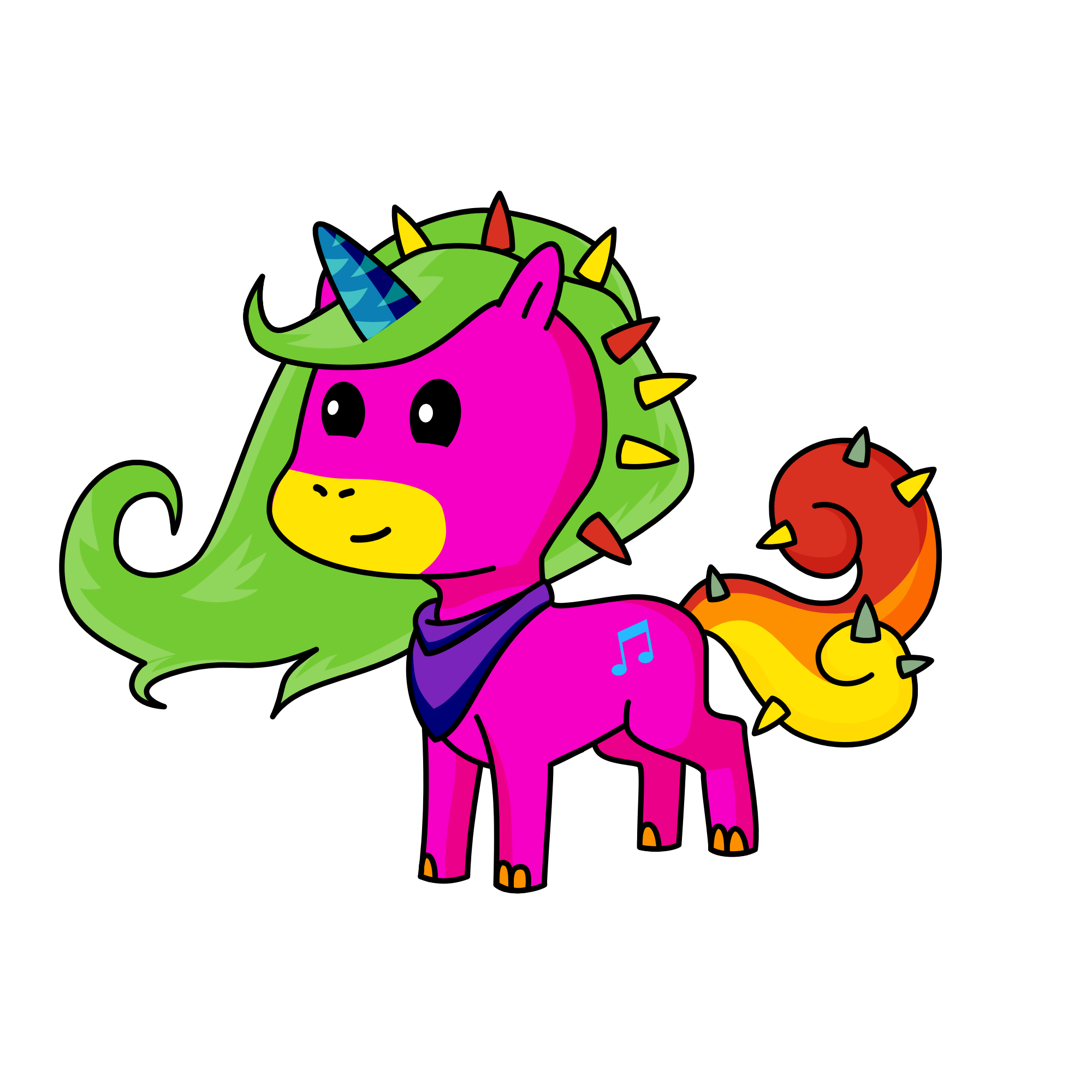 Rainbow, the unicorn