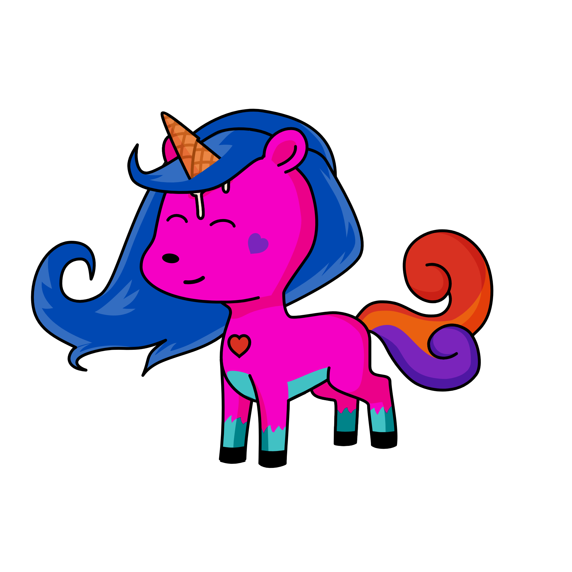 ice cream cat Queen, the unicorn