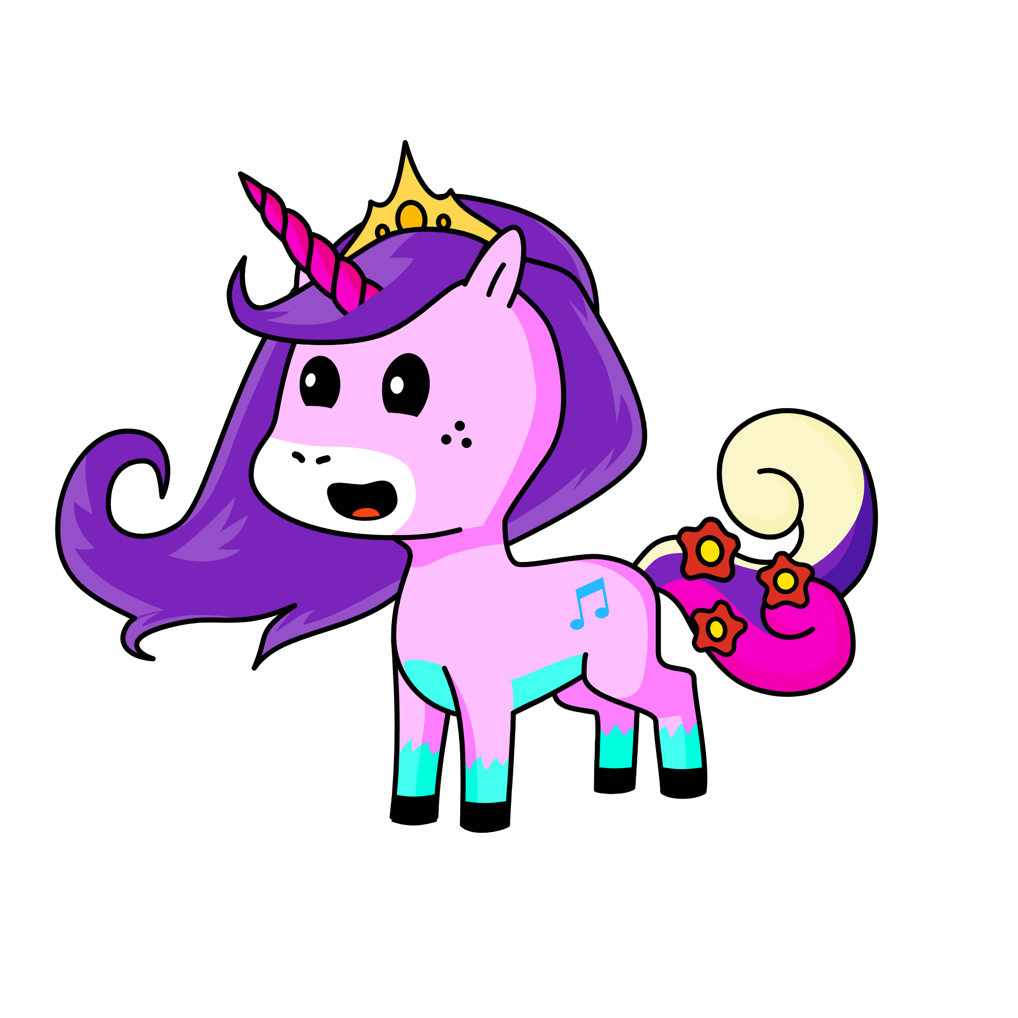 mi meow, the unicorn