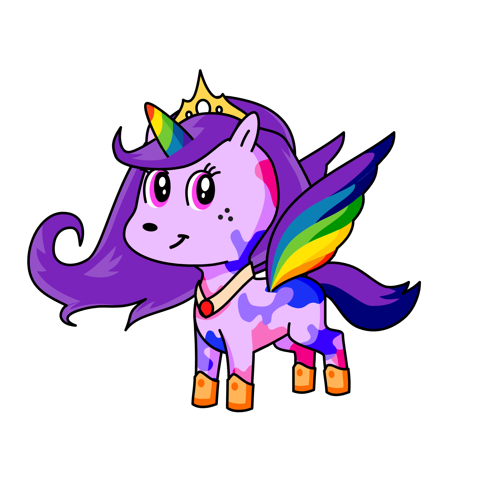 Rainbow Dash, the unicorn
