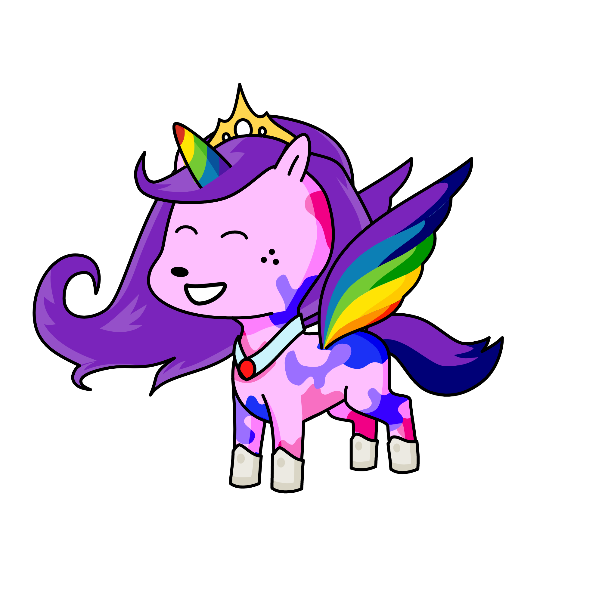 Rainbow dash, the unicorn