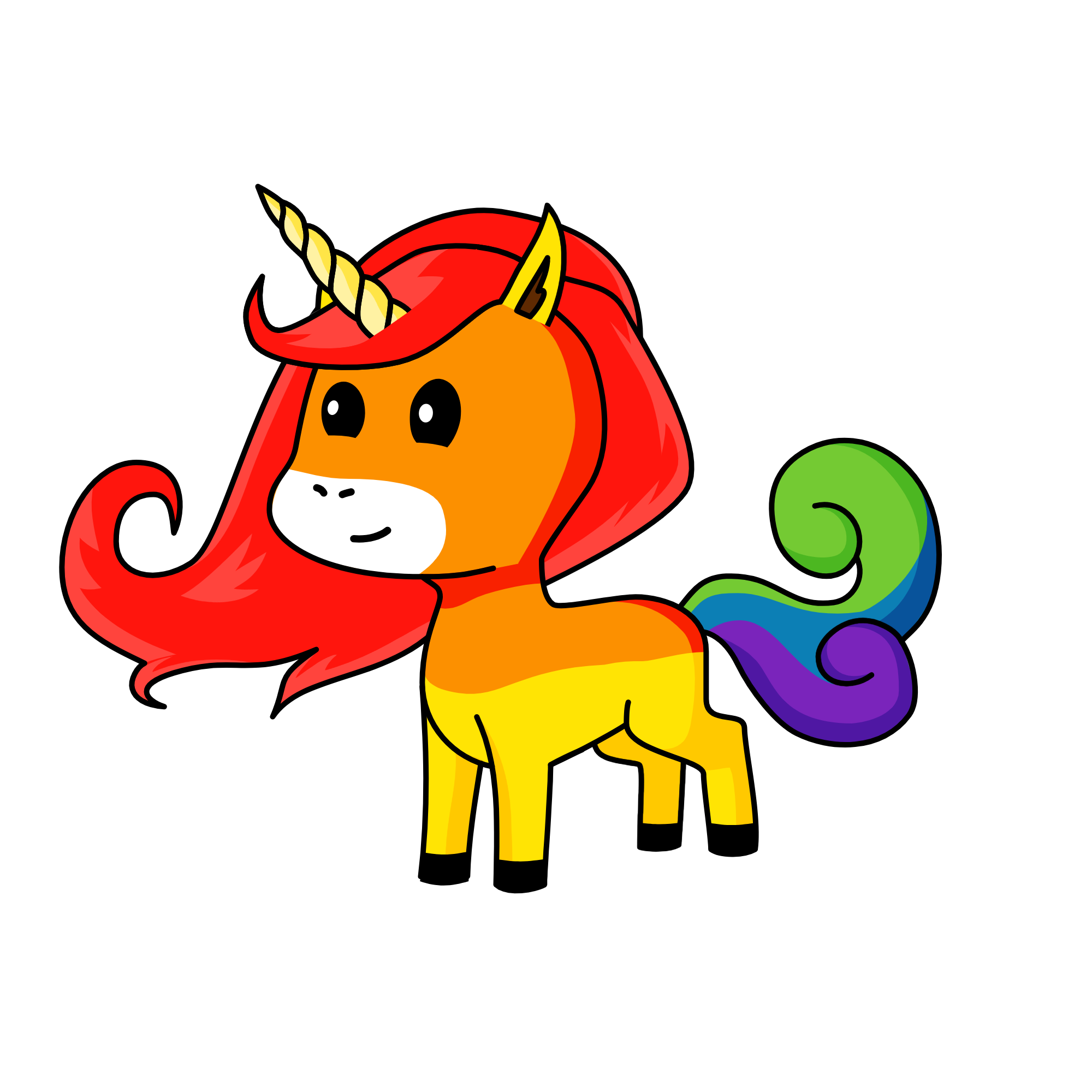 Rainbow Pizza, the unicorn