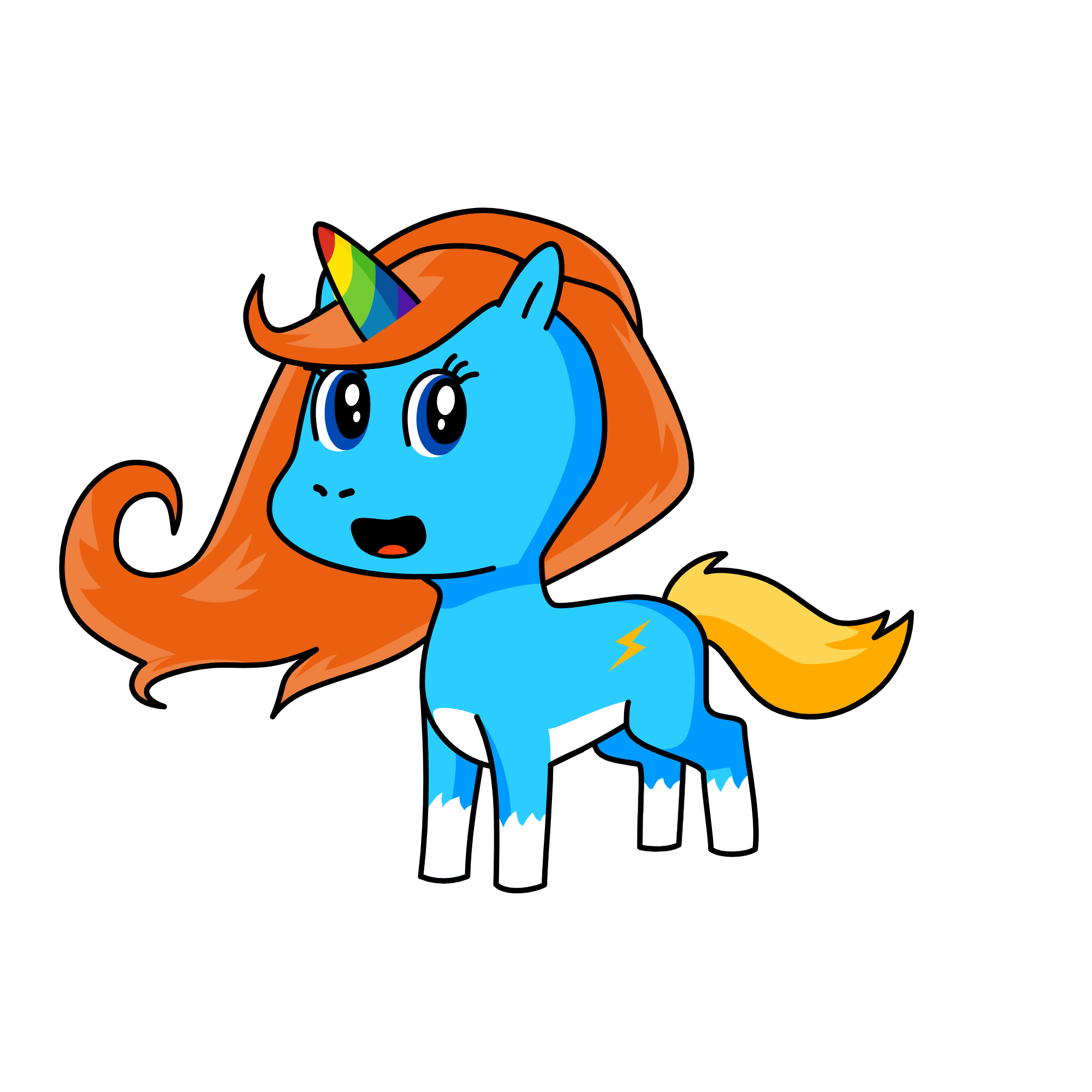 Rainbow Dash, the unicorn