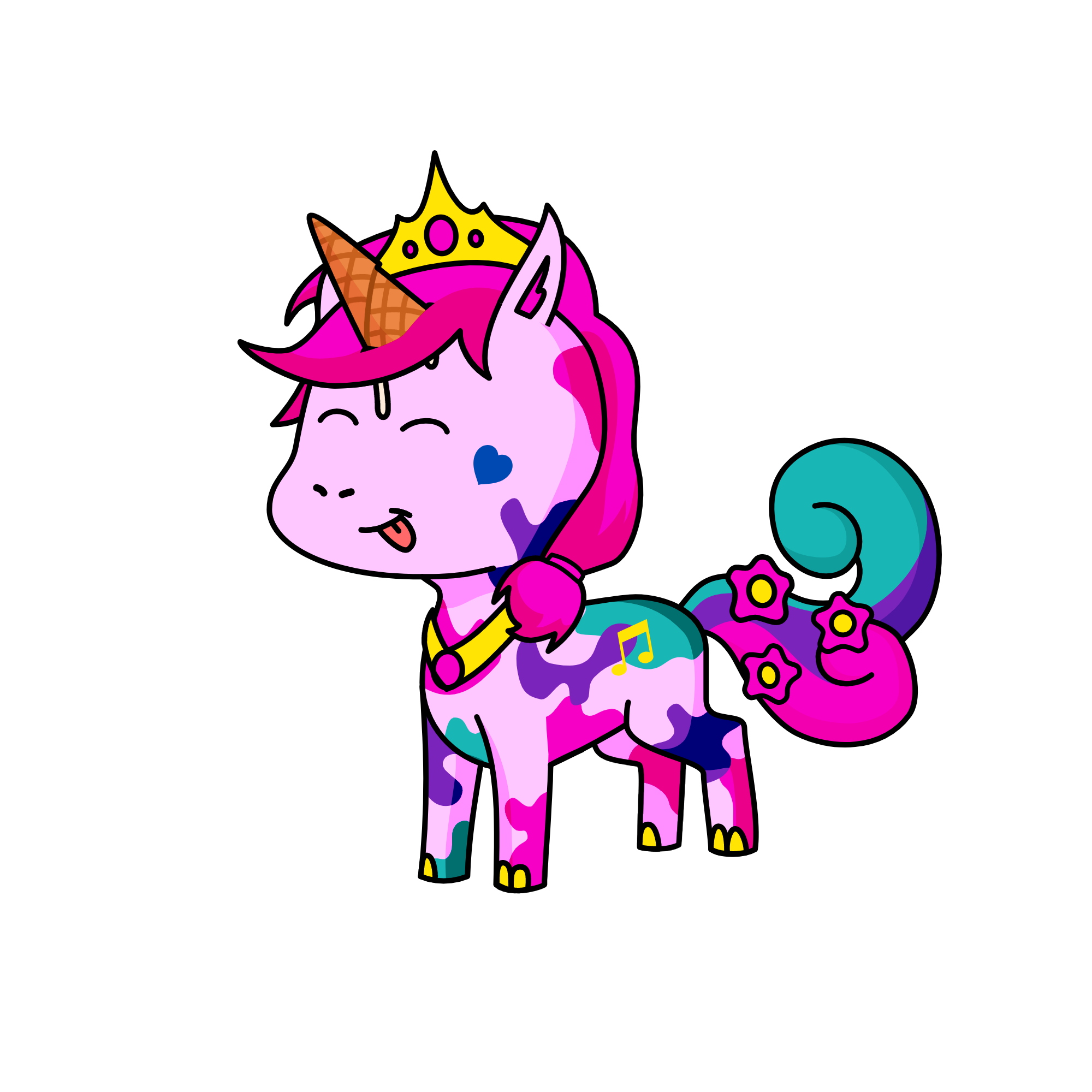 gold, the unicorn