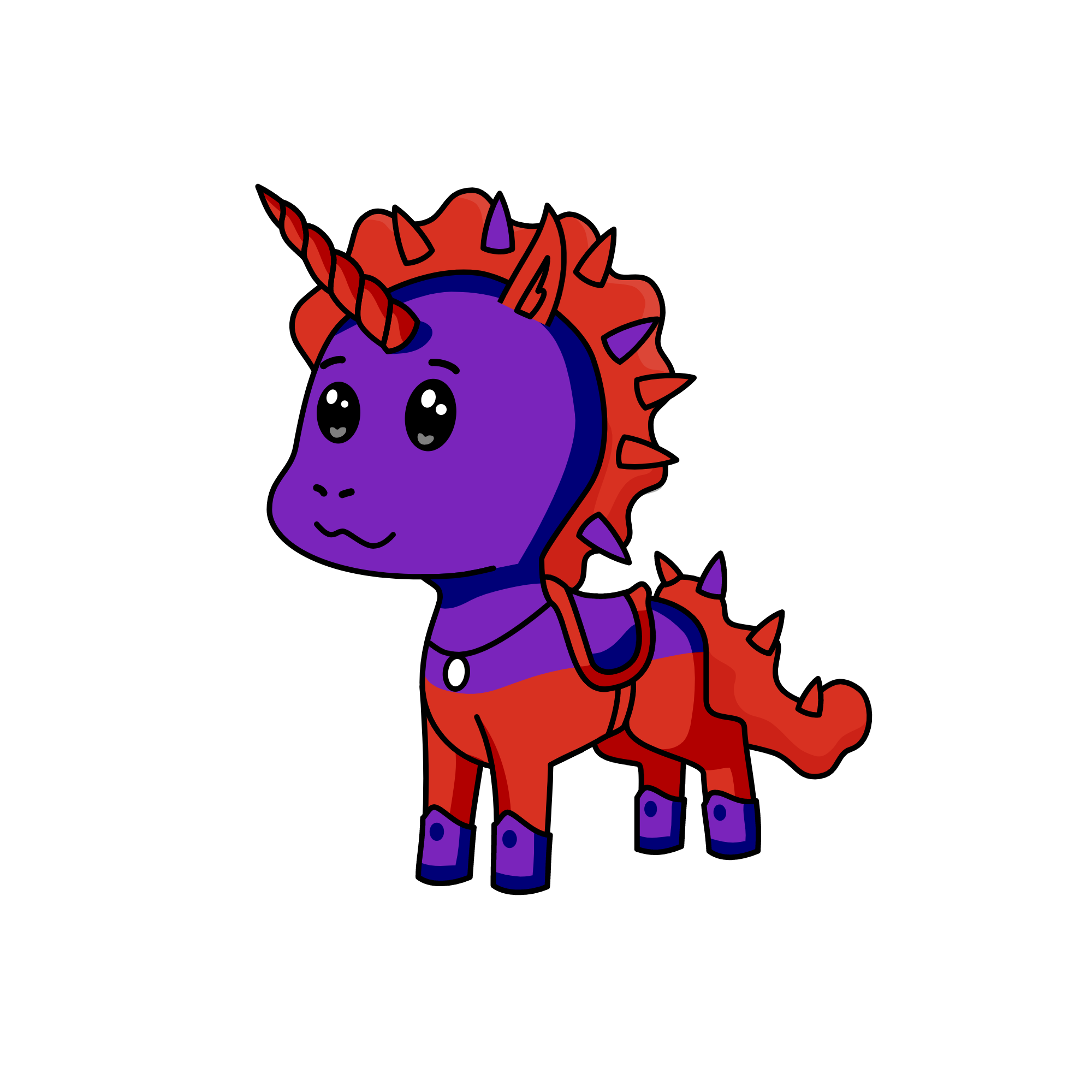 red, the unicorn