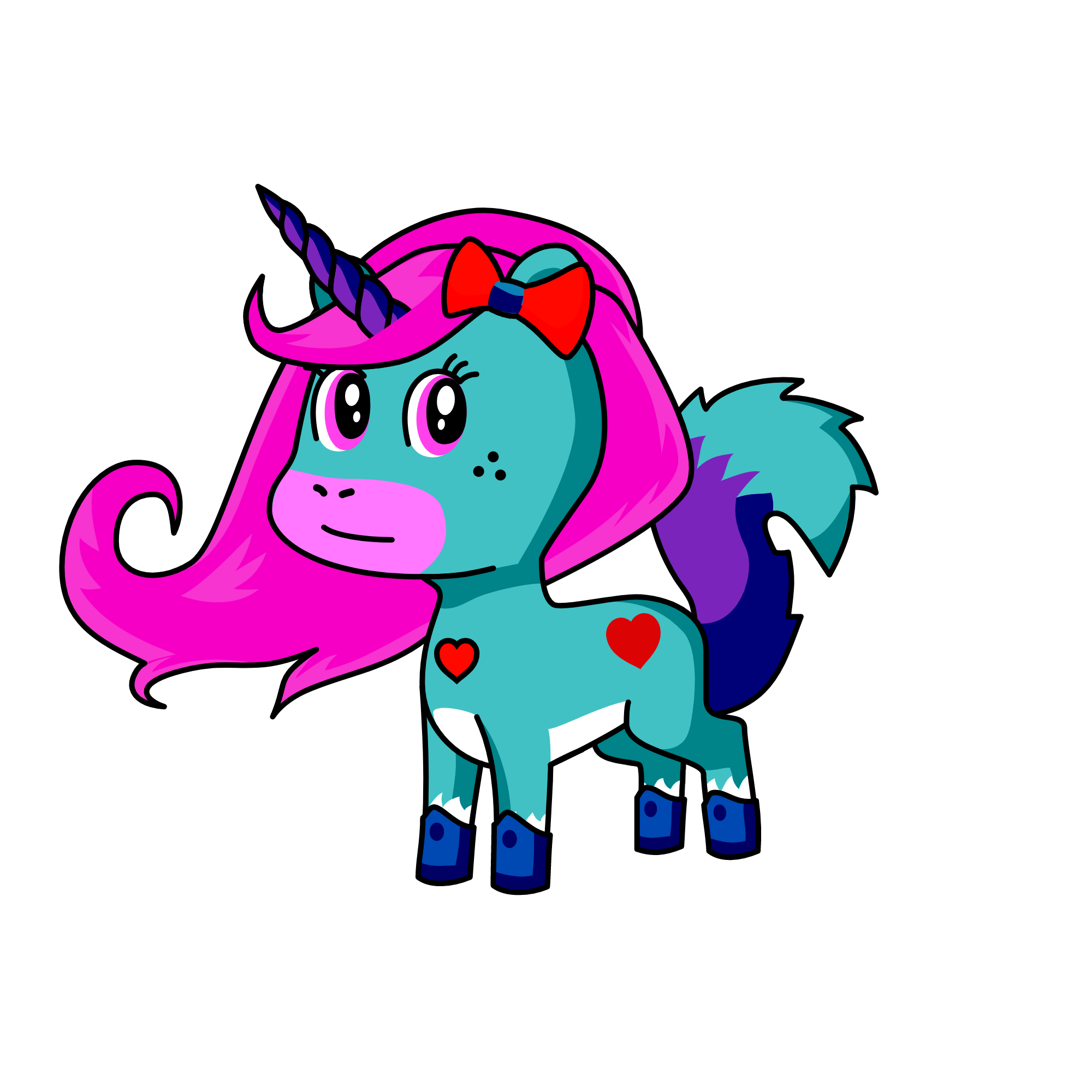 Pinky horny, the unicorn