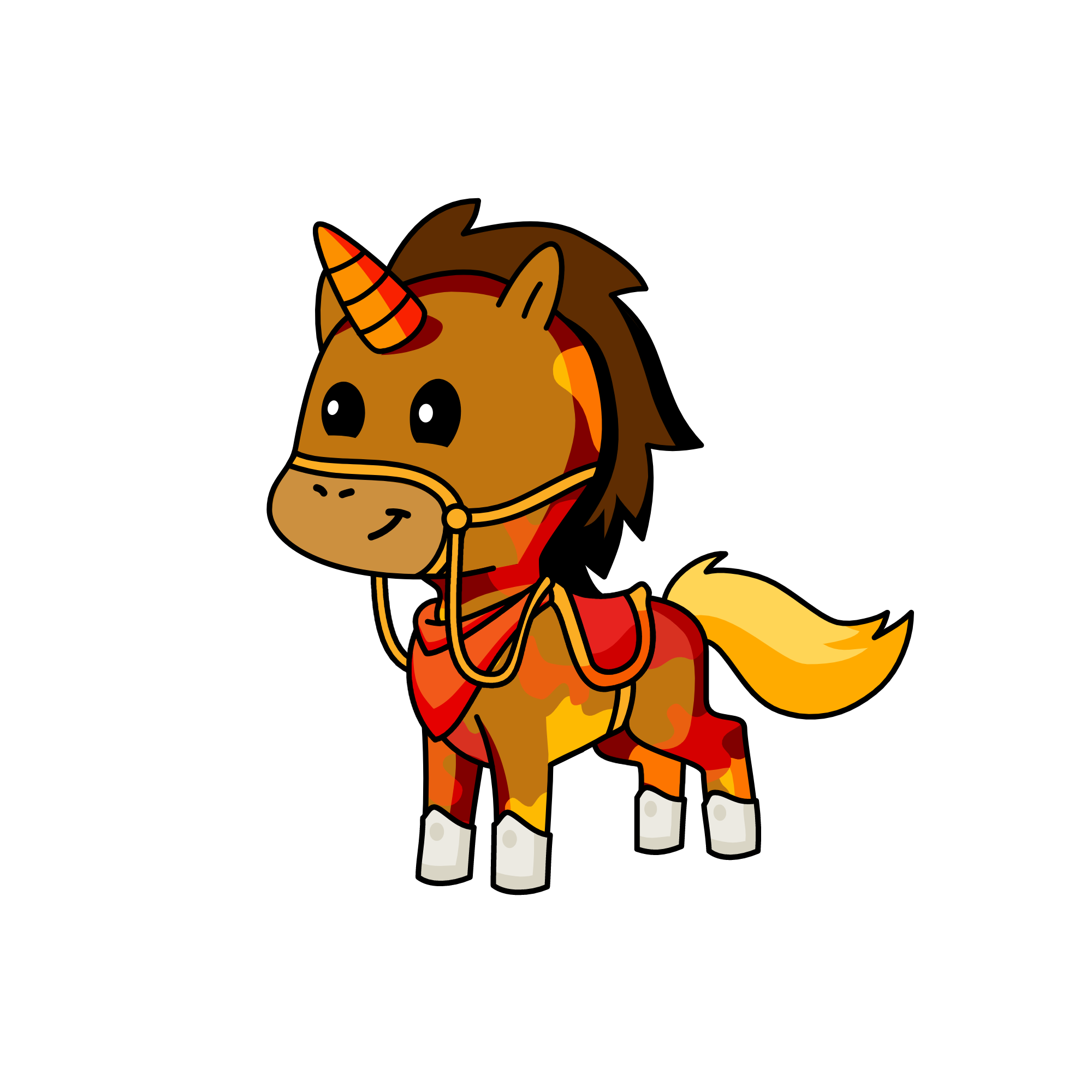 bad kid stupid unicorn with poo on top and pee on the bottom, the unicorn