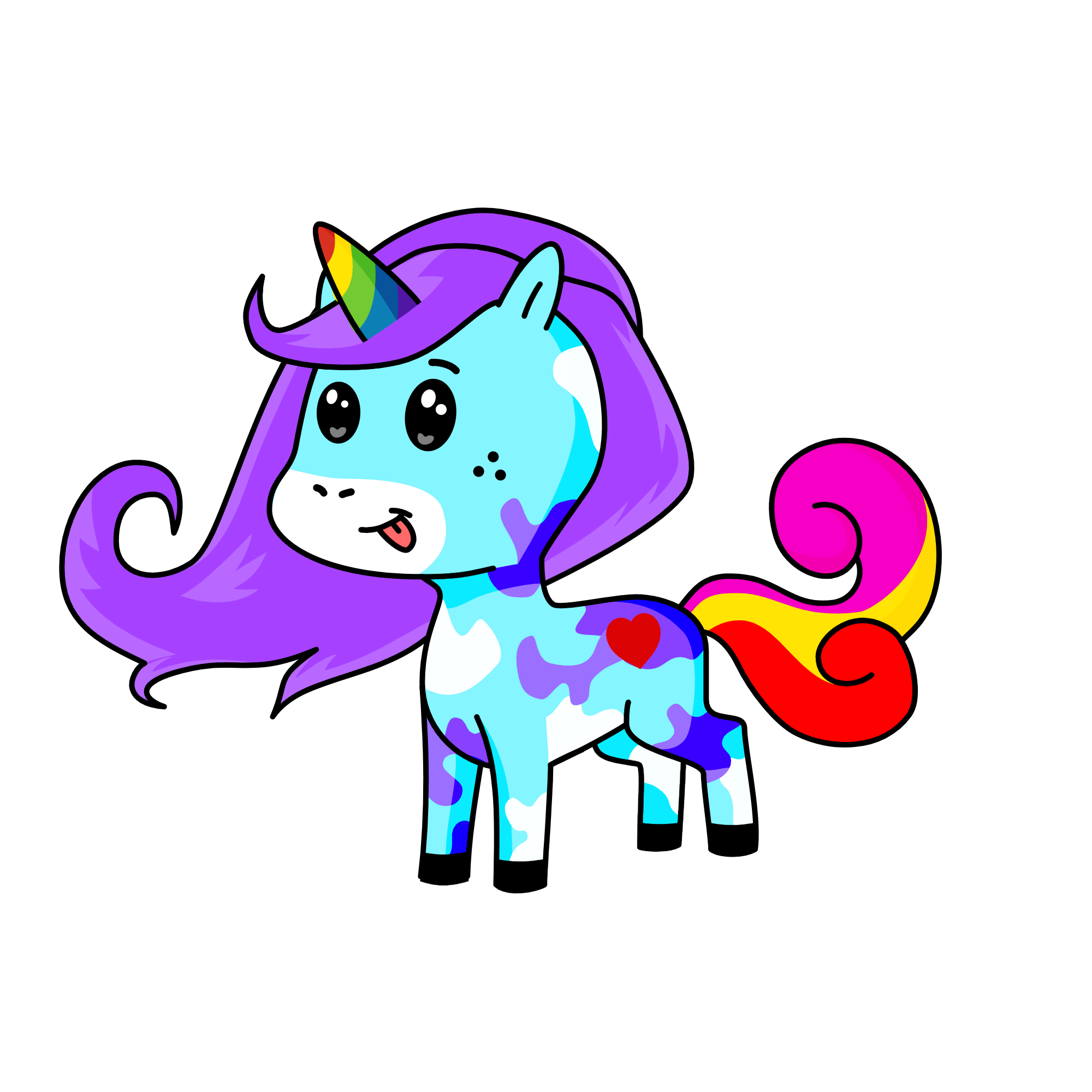 Multicolor 🏳️🌈, the unicorn