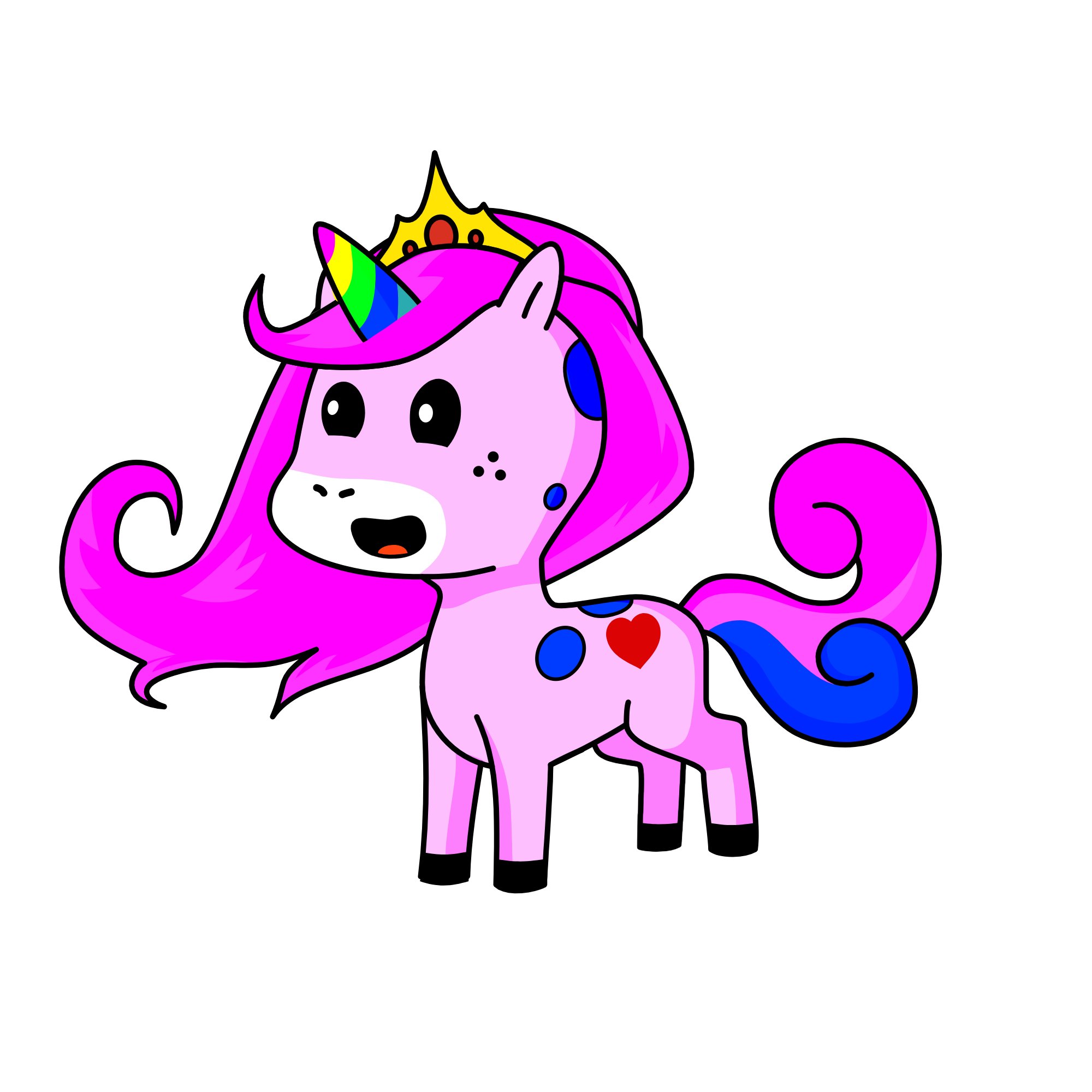 Rainbow, the unicorn