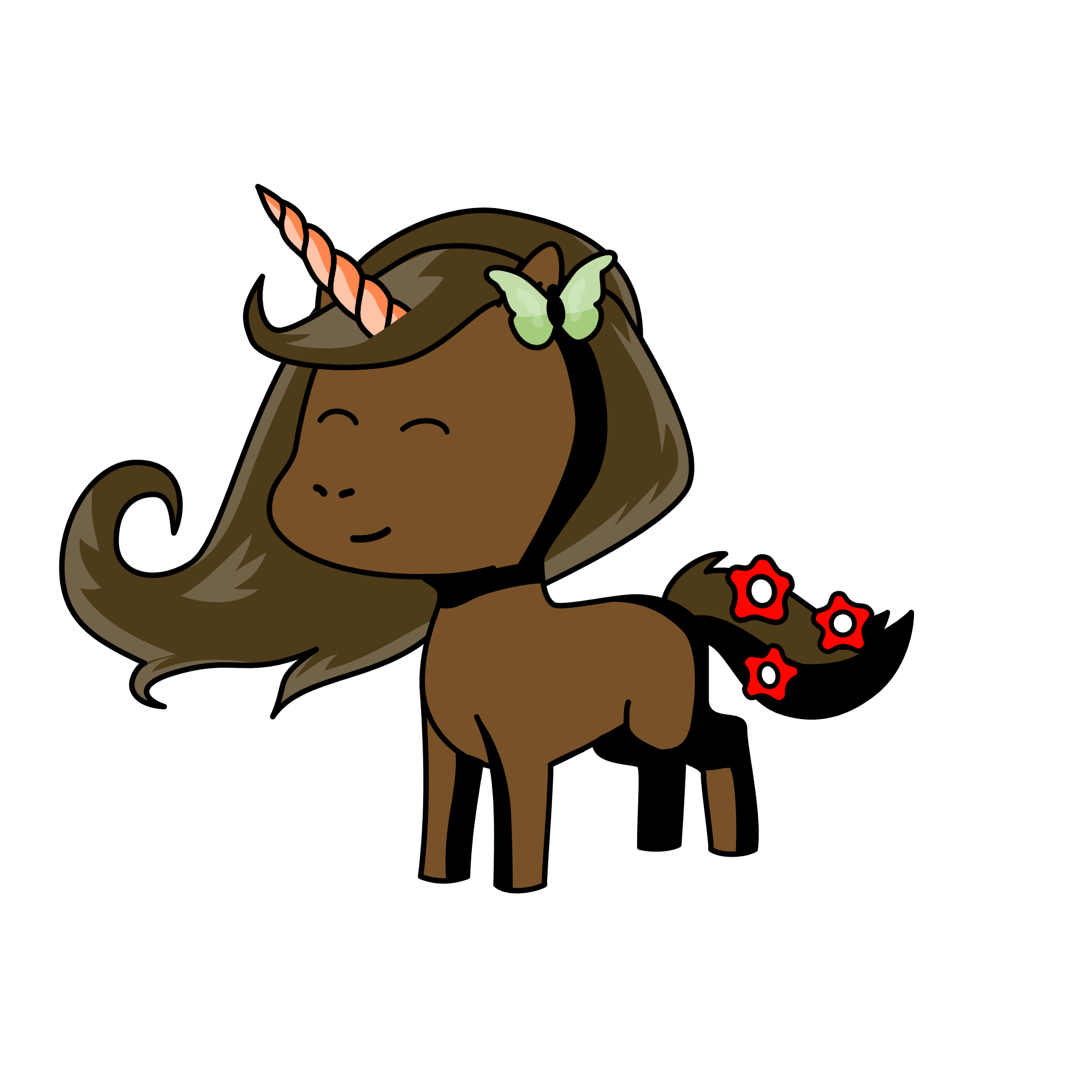 Woodland Flower the end, the unicorn