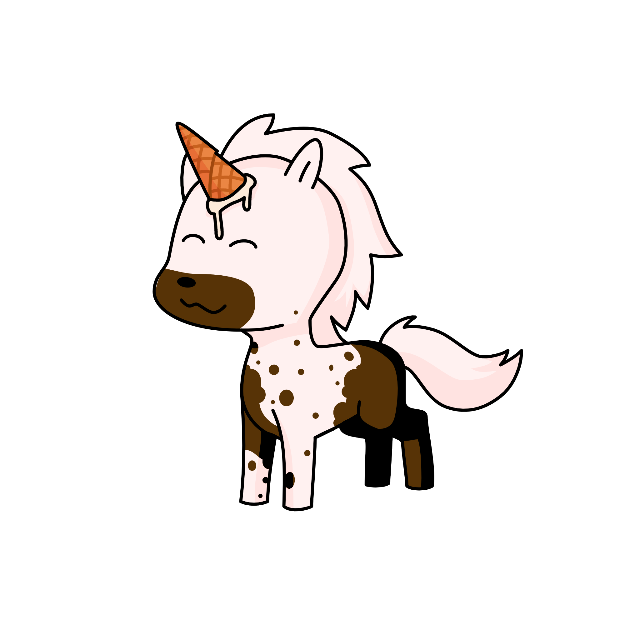 strawberry chocolate ice cream, the unicorn
