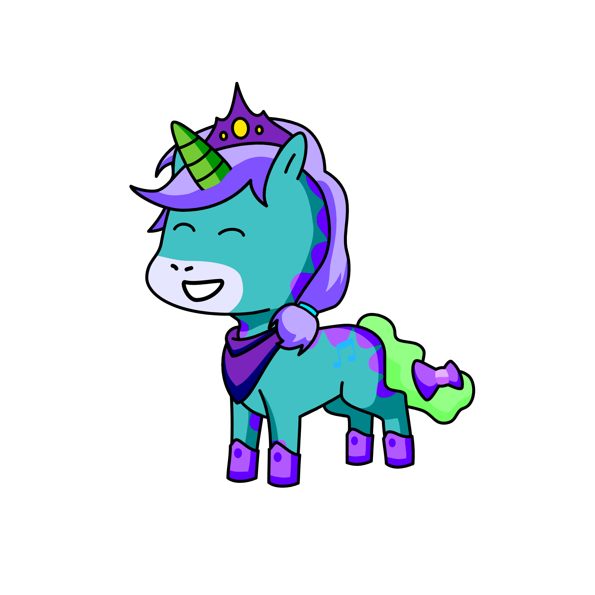 Violet, the unicorn