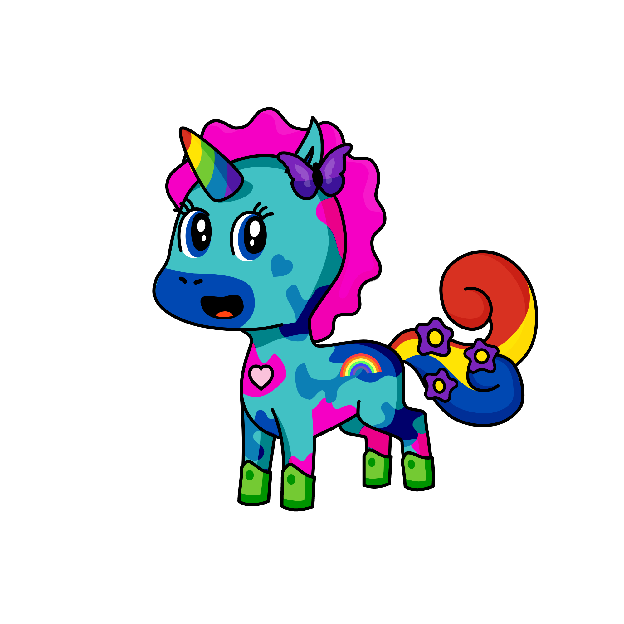 Rainbow , the unicorn